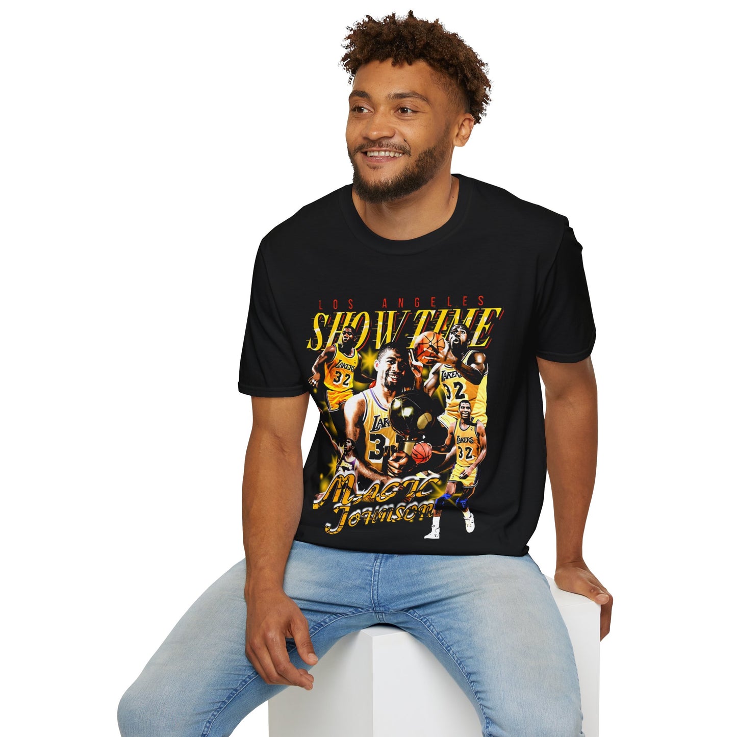 Vintage 90s Basketball Bootleg Style T-Shirt, MAGIC JOHNSON Retro Basketball Shirt Unisex Graphic Tee