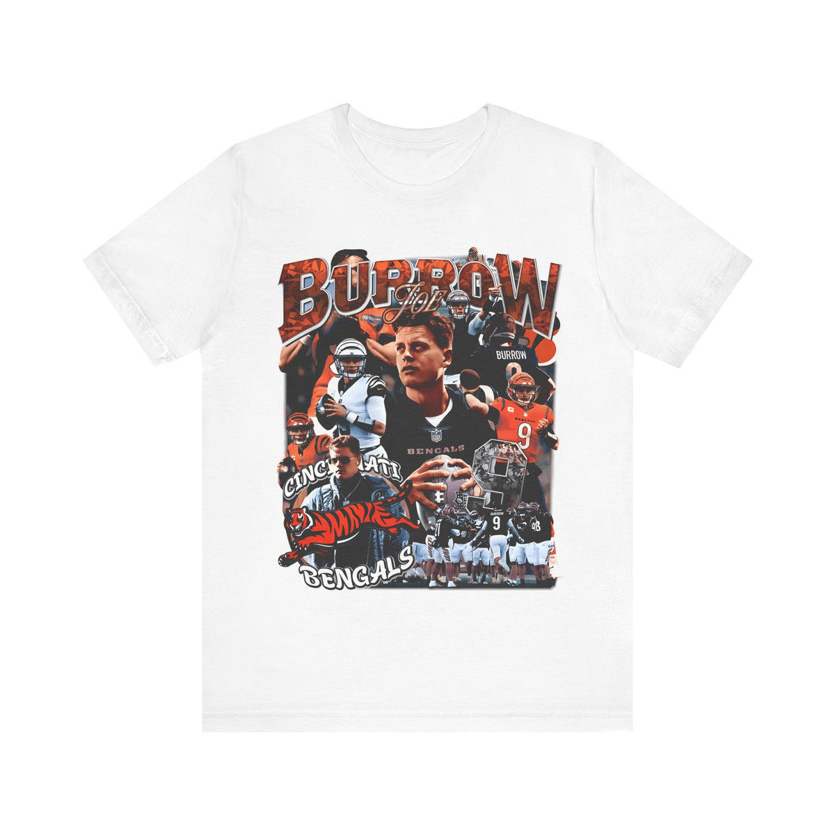 Vintage 90s Football Bootleg Style T-Shirt JOE BURROW Unisex Graphic Tee Shirt