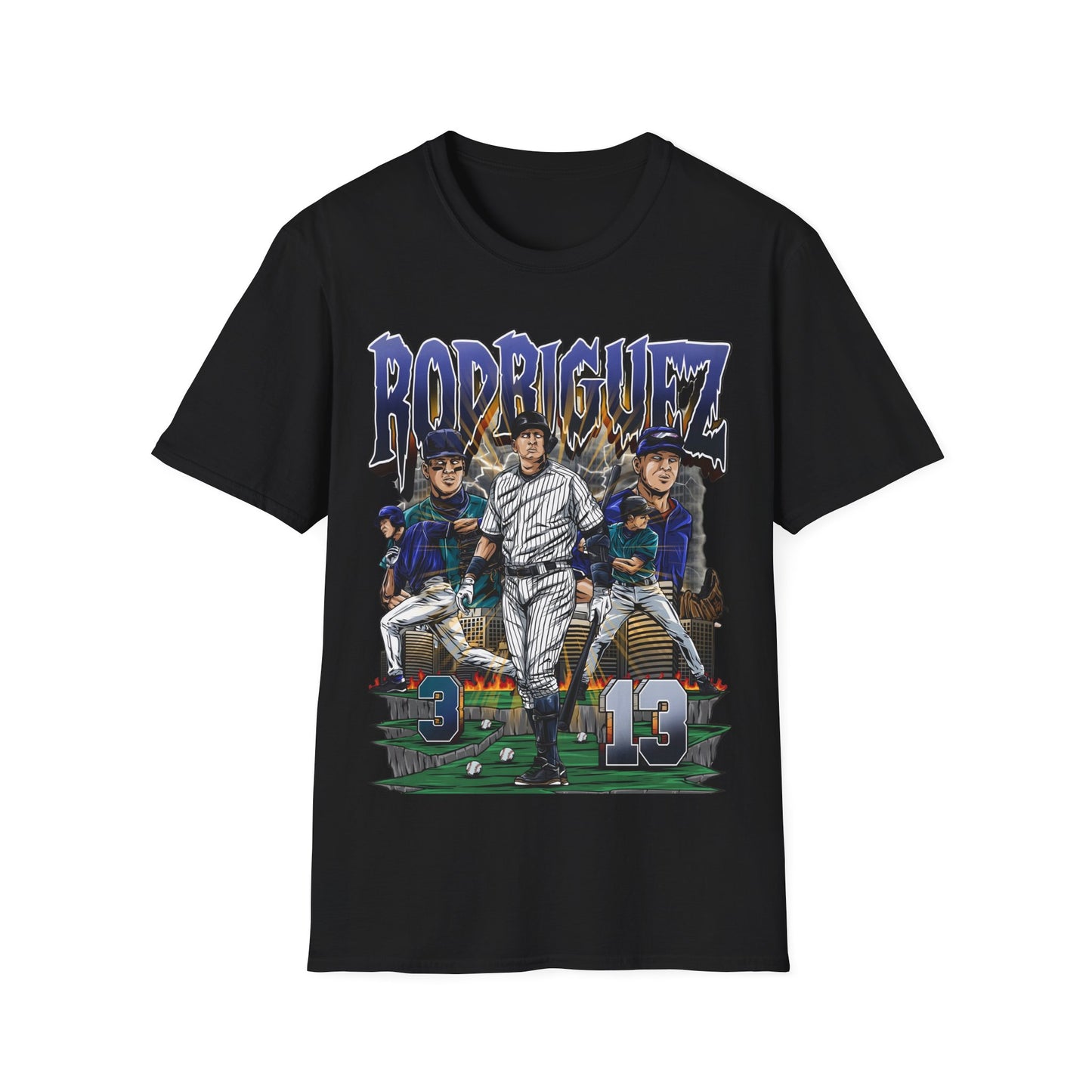 BASEBALL LEGENDS RODRIGUEZ Unisex Softstyle T-Shirt