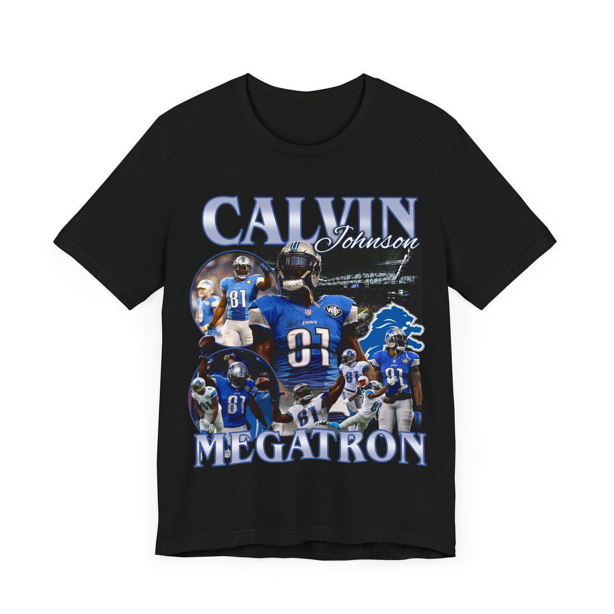 Vintage 90s Football Bootleg Style TShirt CALVIN JOHNSON Unisex Graphic Tee