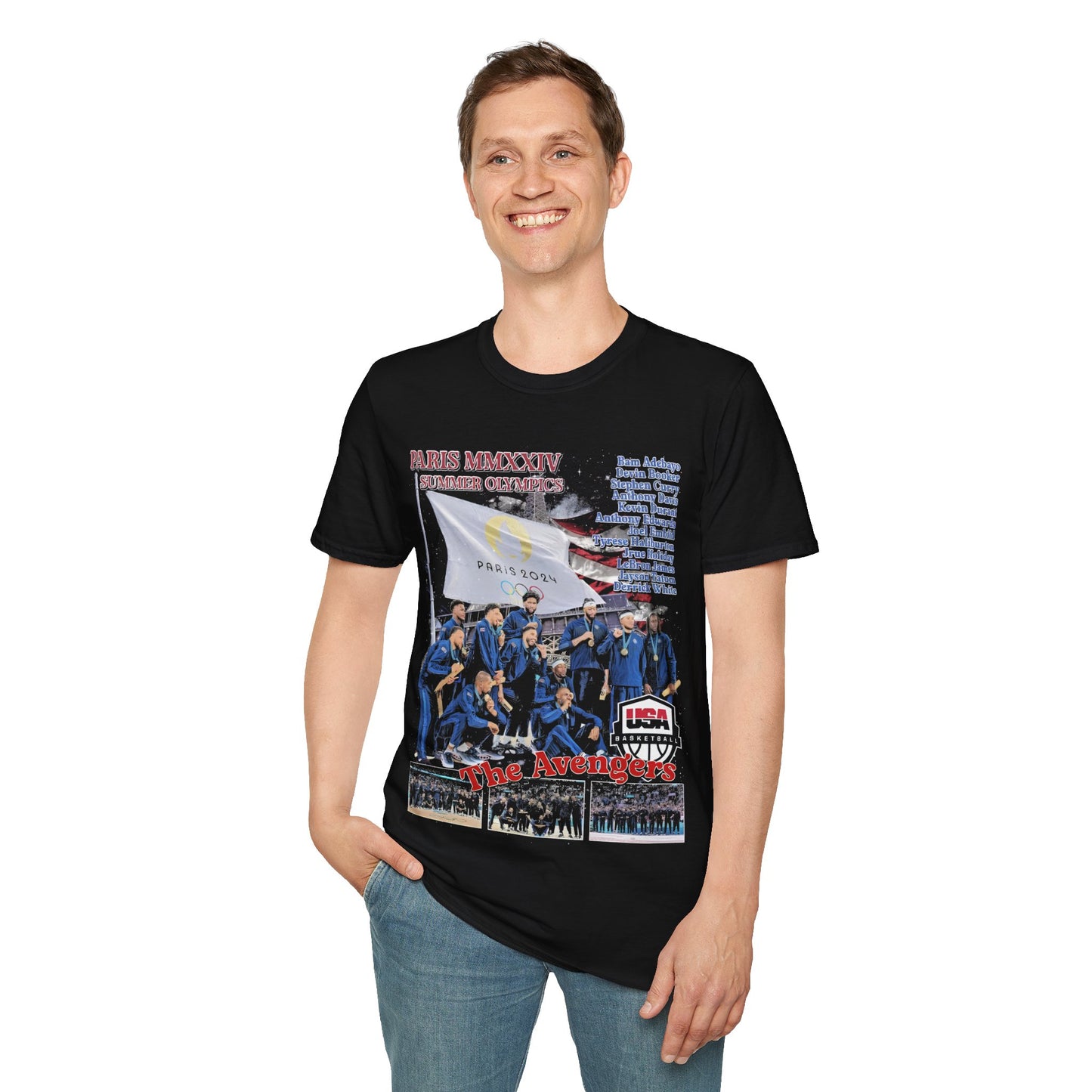 Vintage 90s Basketball Bootleg Style T-Shirt, PARIS USA 2024 Retro Basketball Shirt Unisex Graphic Tee