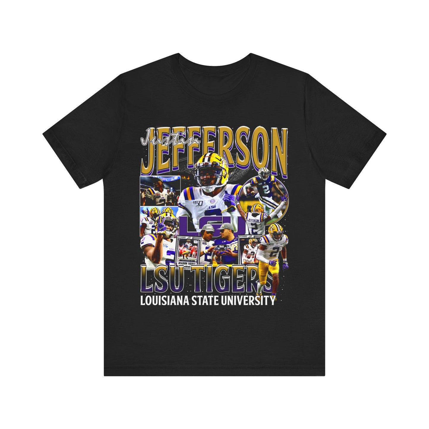 Vintage 90s Football Bootleg Style TShirt JUSTIN JEFFERSON Unisex Graphic Tee