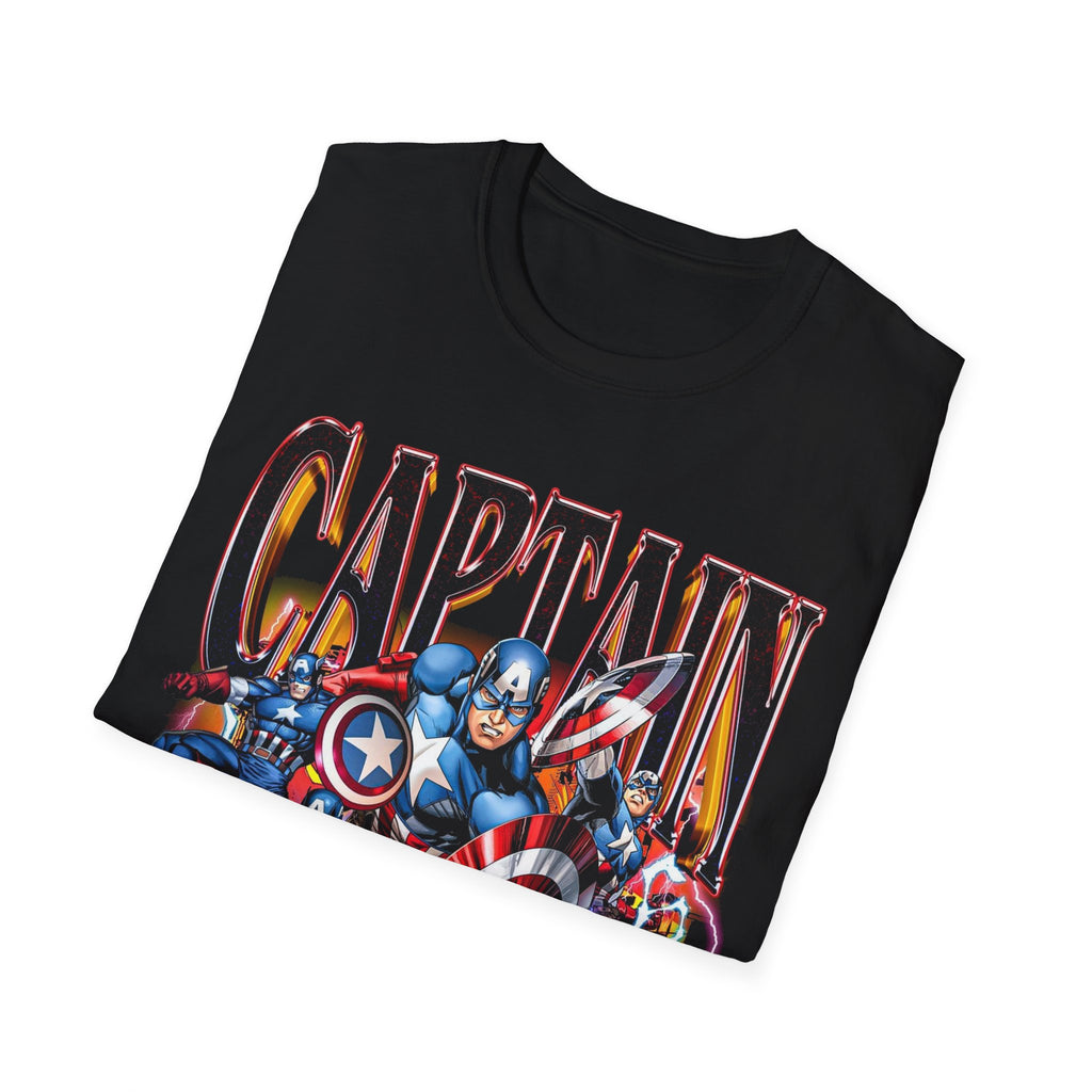 Vintage 90s Superheroes Bootleg Style T-Shirt, CAP Retro Superheroes Shirt Unisex Graphic Tee