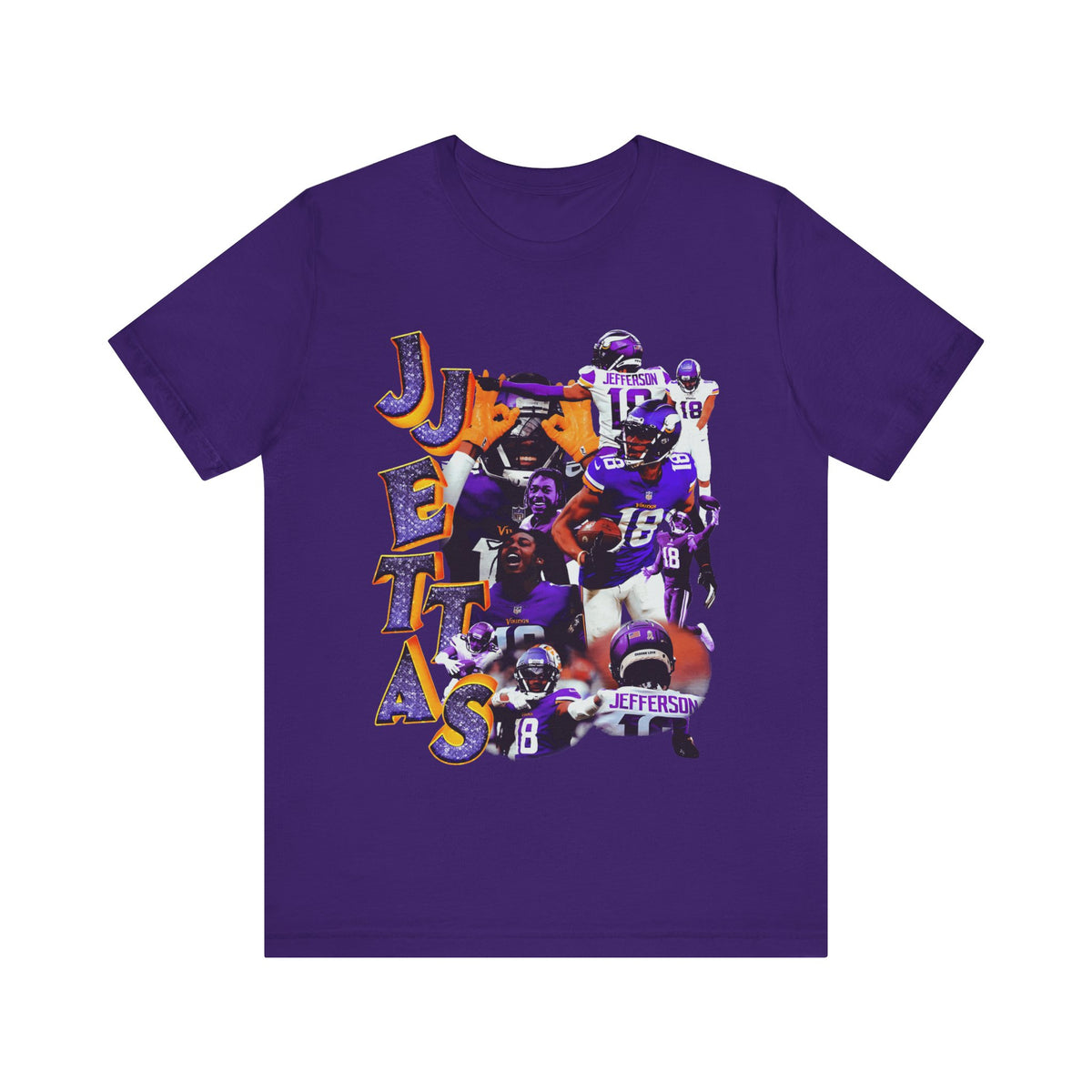 Vintage 90s Football Bootleg Style T-Shirt JUSTIN JEFFERSON Unisex Graphic Tee