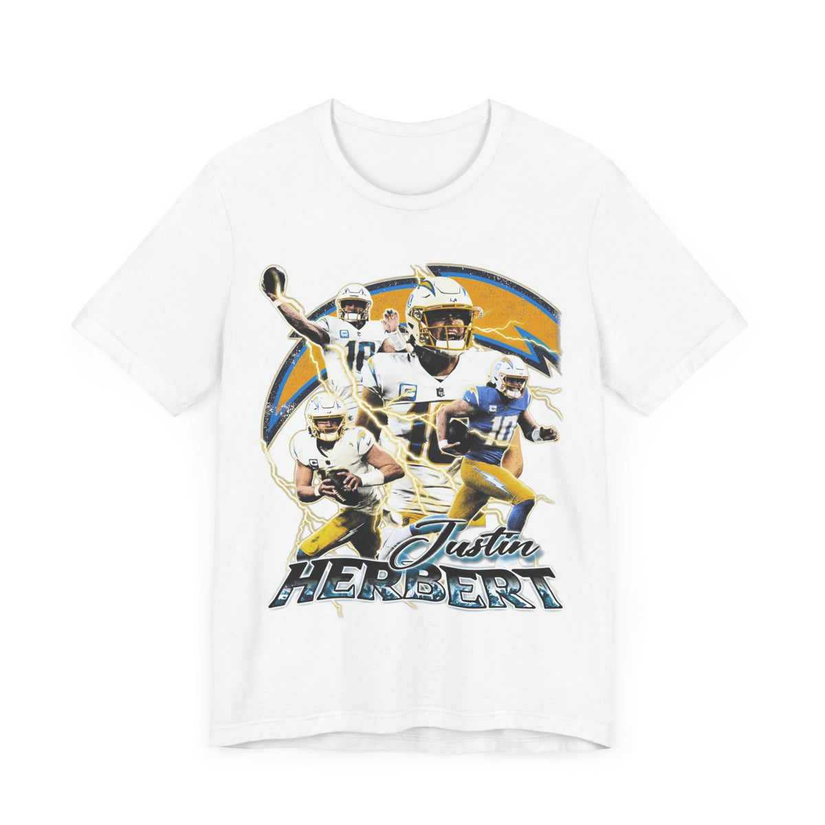 Vintage 90s Football Bootleg Style T-Shirt JUSTIN HERBERT Unisex Graphic Tee