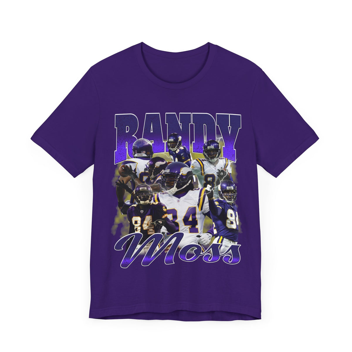 Vintage 90s Football Bootleg Style TShirt RANDY MOSS Unisex Graphic Tee Shirt