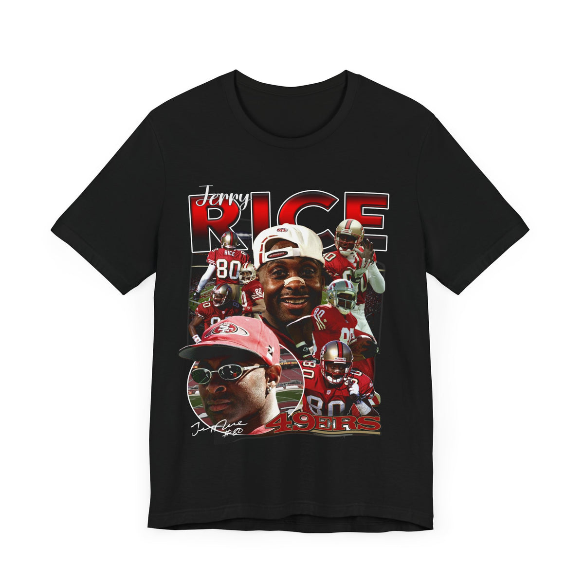 Vintage 90s Football Bootleg Style T-Shirt JERRY RICE Retro Unisex Graphic Tee