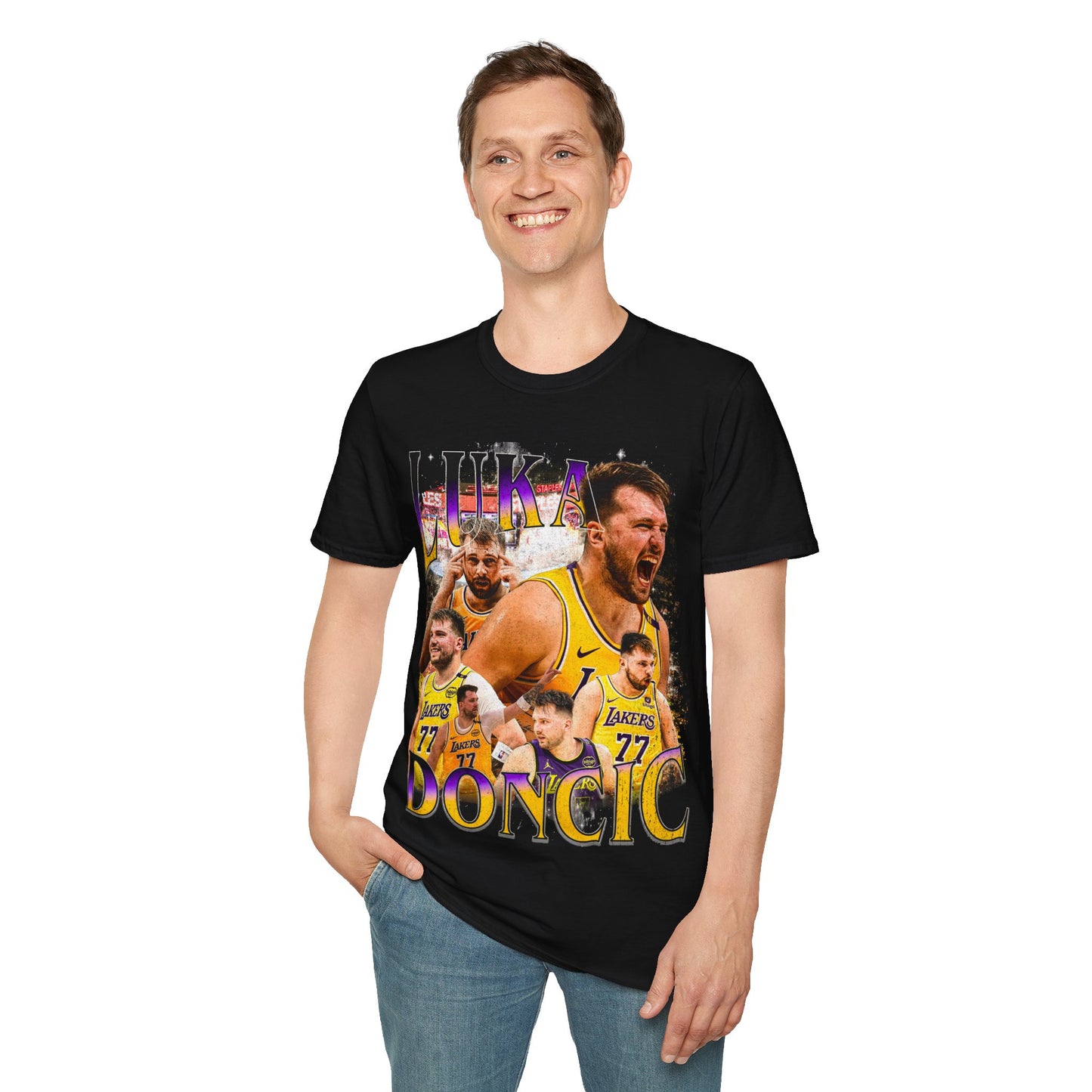 Vintage 90s Basketball Bootleg Style T-Shirt, LUKA DONCIC Retro Basketball Shirt Unisex Graphic Tee