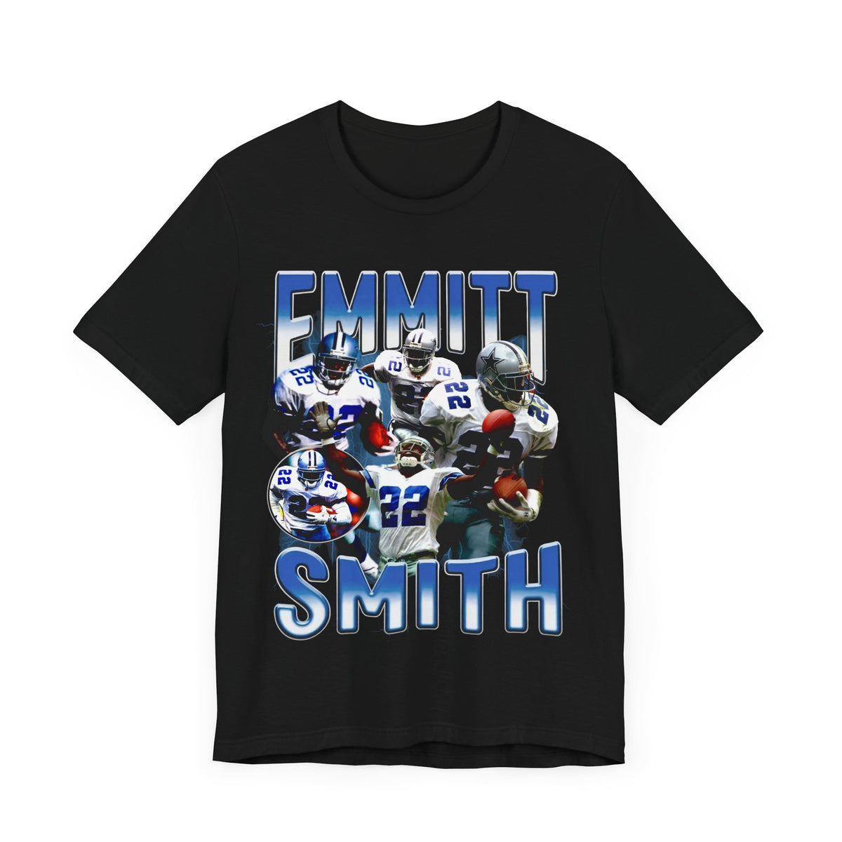 Vintage 90s Football Bootleg Style T-Shirt EMMITT SMITH Unisex Graphic Tee Shirt