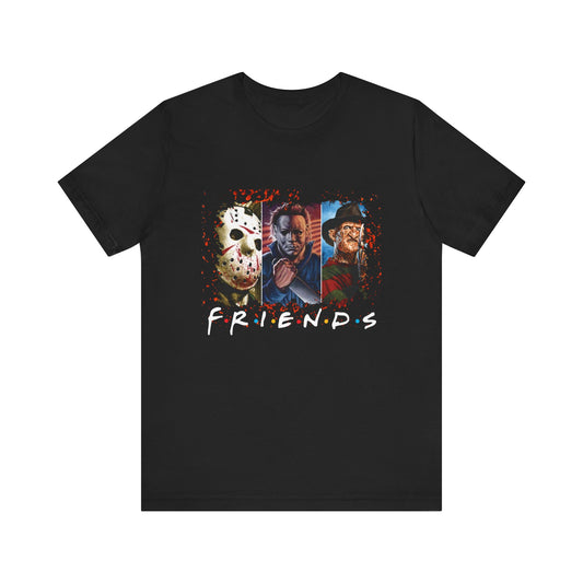 HALLOWEEN SCARY FRIENDS Unisex Jersey Short Sleeve Tee