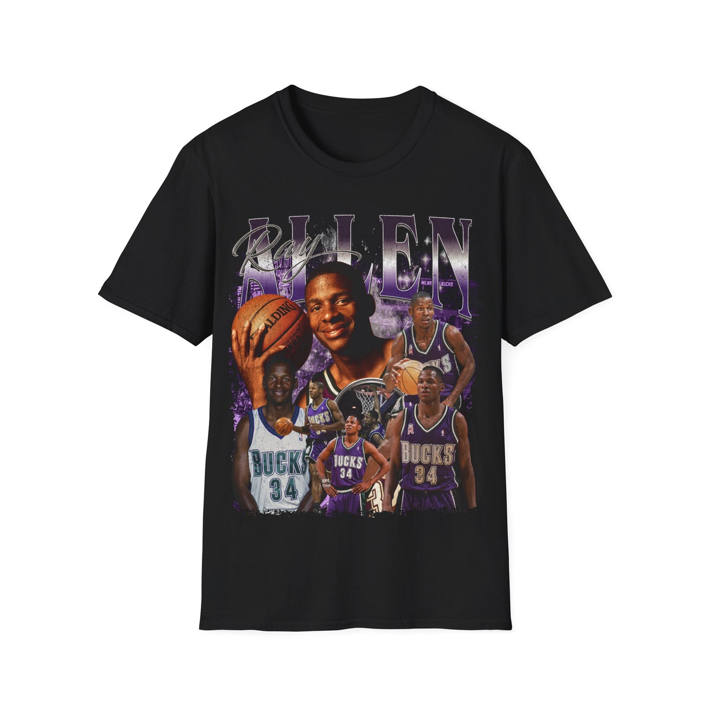 Vintage 90s Basketball Bootleg Style T-Shirt, RAY ALLEN Retro Basketball Shirt Unisex Graphic Tee