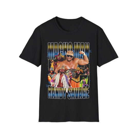 Vintage 90s Bootleg Style T-Shirt, Wrestler MACHO MAN RANDY SAVAGE Vintage Retro Wrestler Shirt Unisex Graphic Tee Shirt