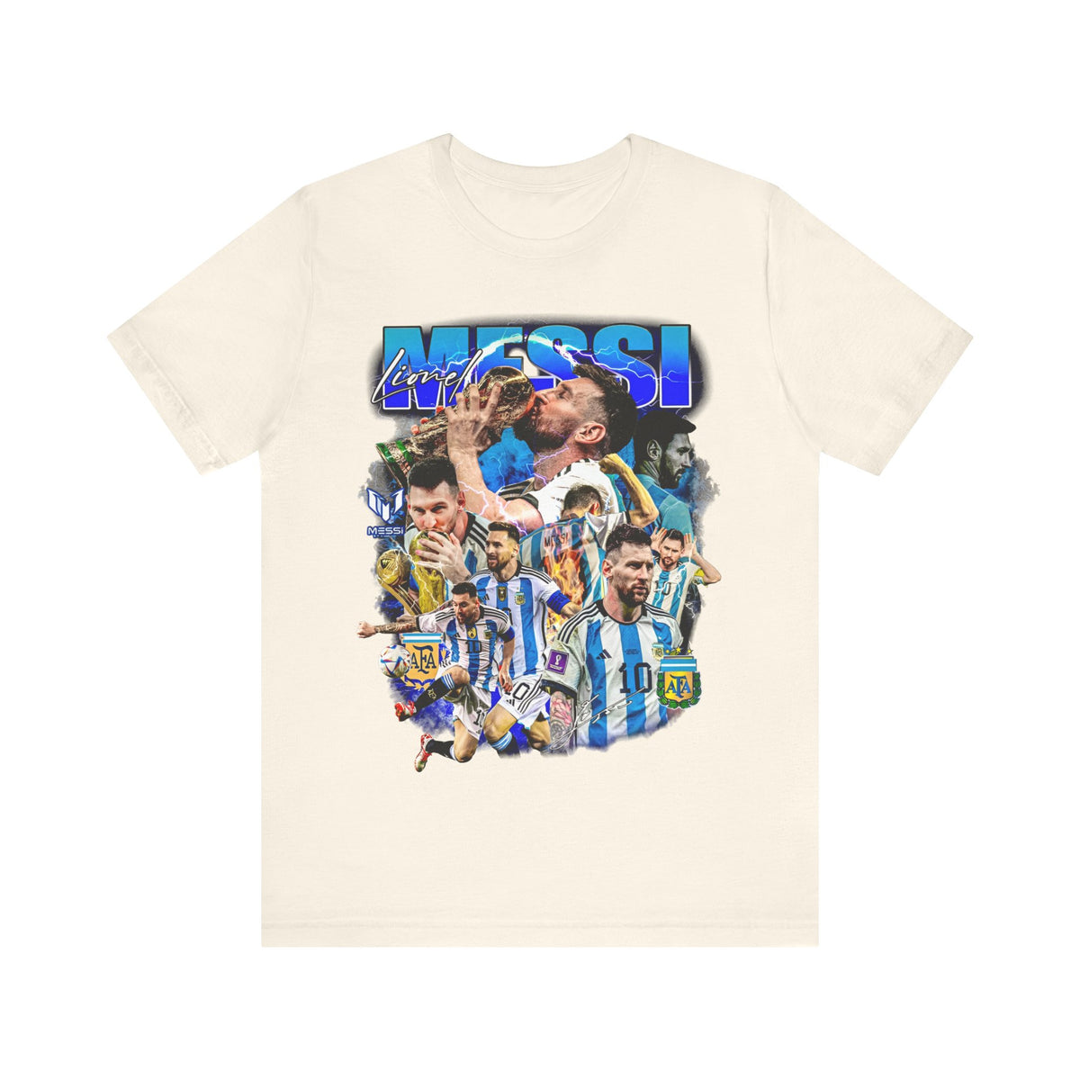 Vintage 90s Soccer Bootleg Style T-Shirt LIONEL MESSI Unisex Graphic Tee Shirt