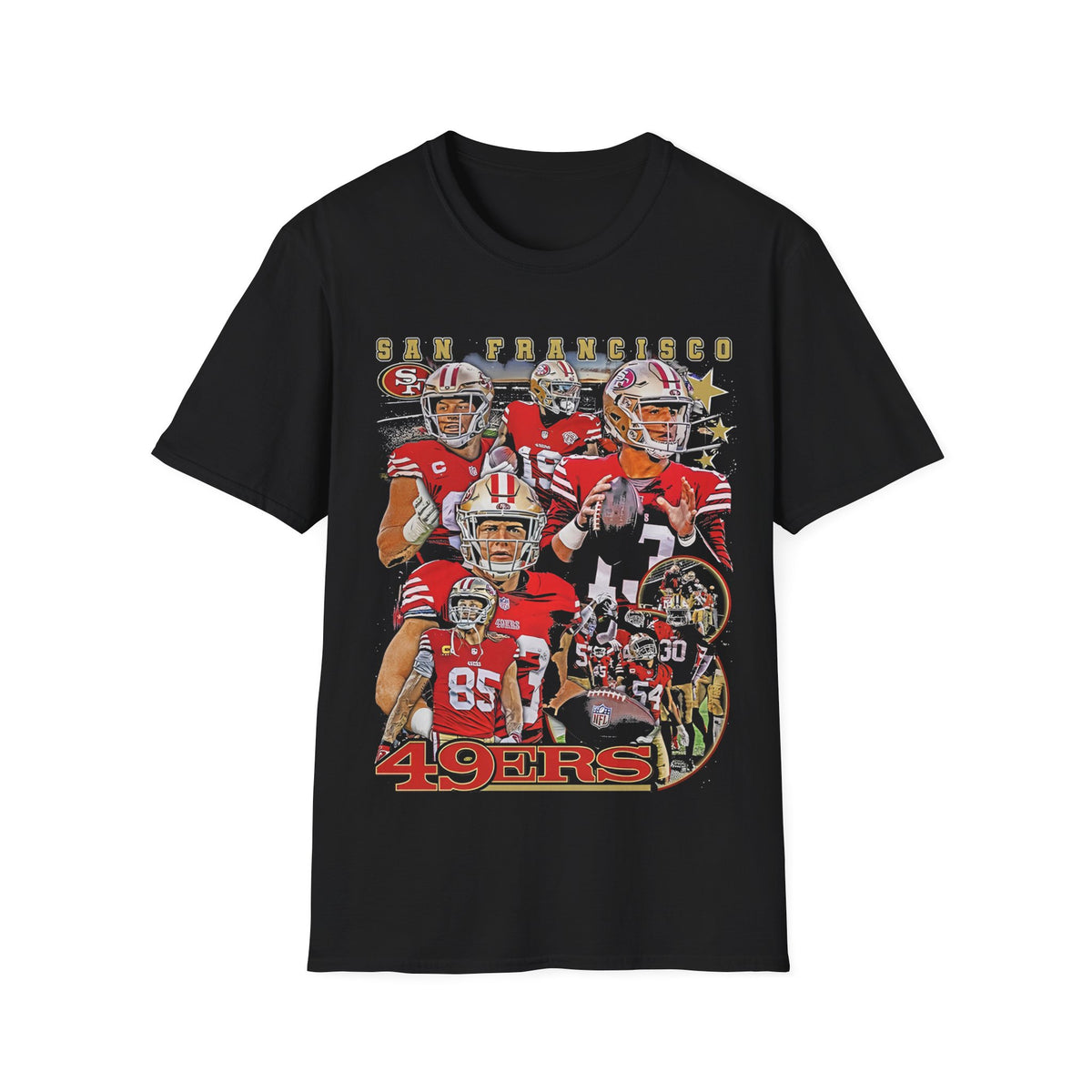 Vintage 90s Football Bootleg Style T-Shirt, 49ER FAITHFUL Retro Football Shirt Unisex Graphic Tee Shirt