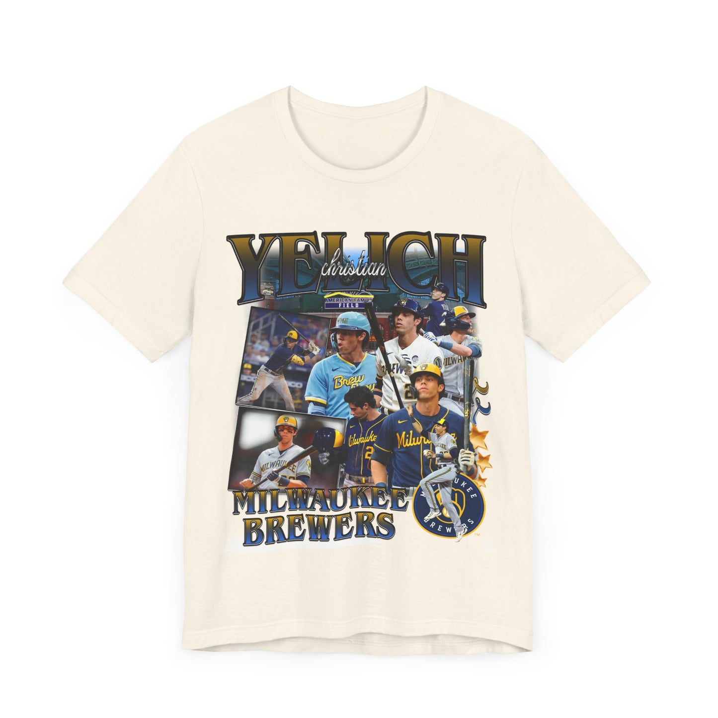 Vintage 90s Baseball Bootleg Style T-Shirt CHRISTIAN YELICH Unisex Graphic Tee