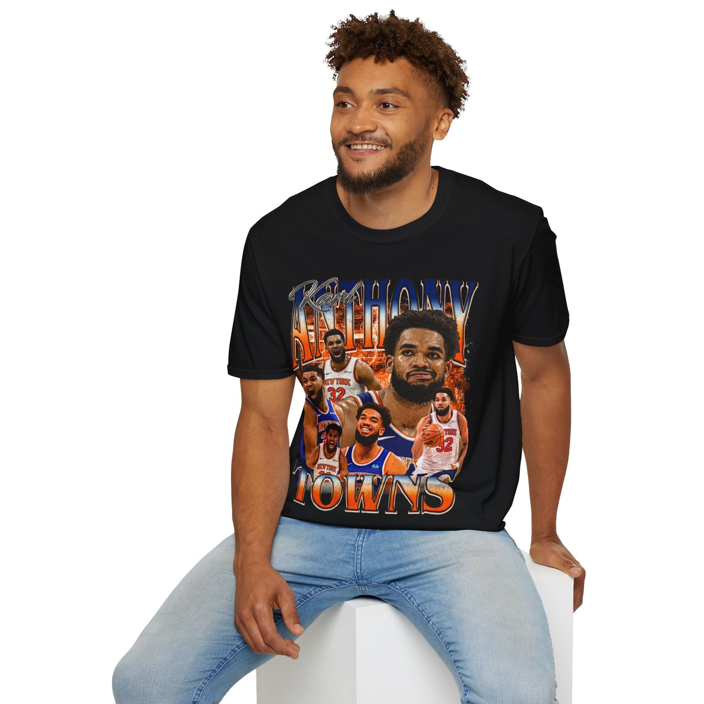 Vintage 90s Basketball Bootleg Style T-Shirt, KARL ANTHONY TOWNS Retro Basketball Shirt Unisex Graphic Tee