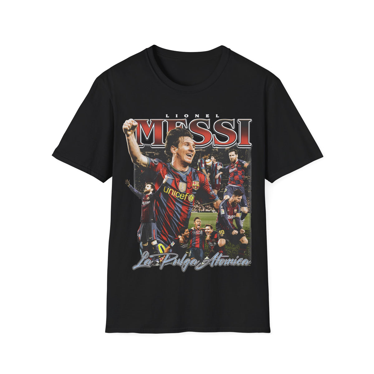 Vintage 90s Soccer Bootleg Style T-Shirt, LIONEL MESSI Graphic Tee, Retro Soccer Shirt Unisex Graphic Tee Shirt