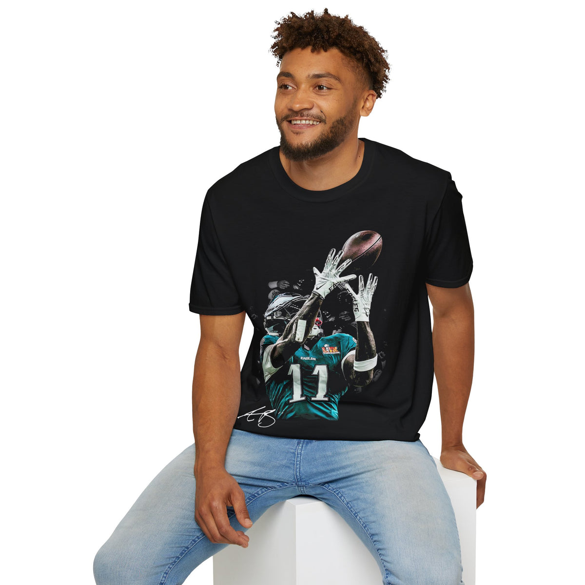 Vintage 90s Football Bootleg Style T-Shirt, AJ BROWN Vintage Graphic Tee, Retro Football Shirt Unisex Graphic Tee Shirt