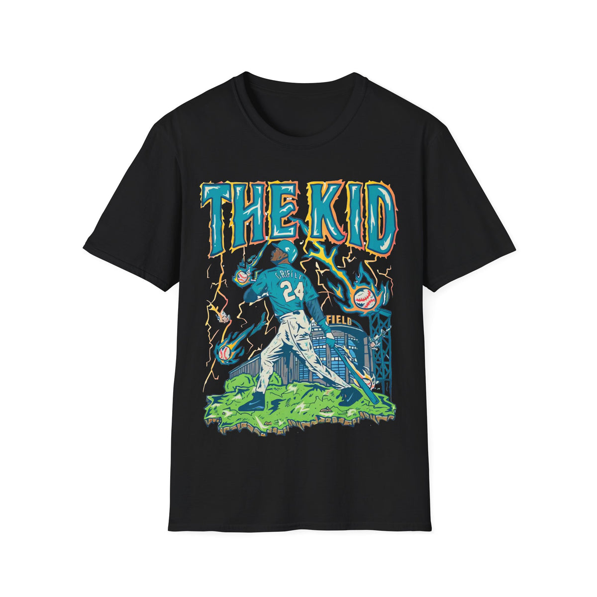 Vintage 90s Baseball Bootleg Style T-Shirt, KEN GRIFFEY JR THE KID Retro Baseball Shirt Unisex Graphic Tee