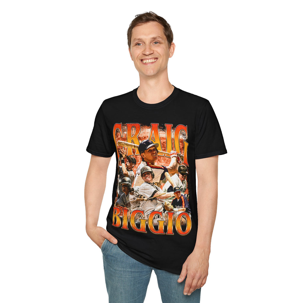 Vintage 90s Baseball Bootleg Style T-Shirt, CRAIG BIGGIO Retro Baseball Shirt Unisex Graphic Tee