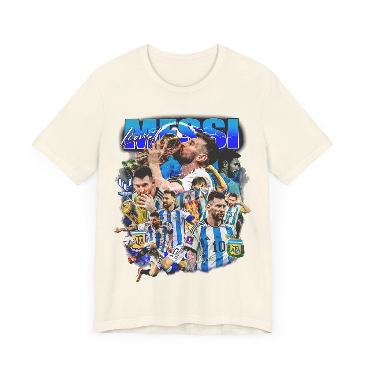 Vintage 90s Soccer Bootleg Style T-Shirt LIONEL MESSI Unisex Graphic Tee Shirt