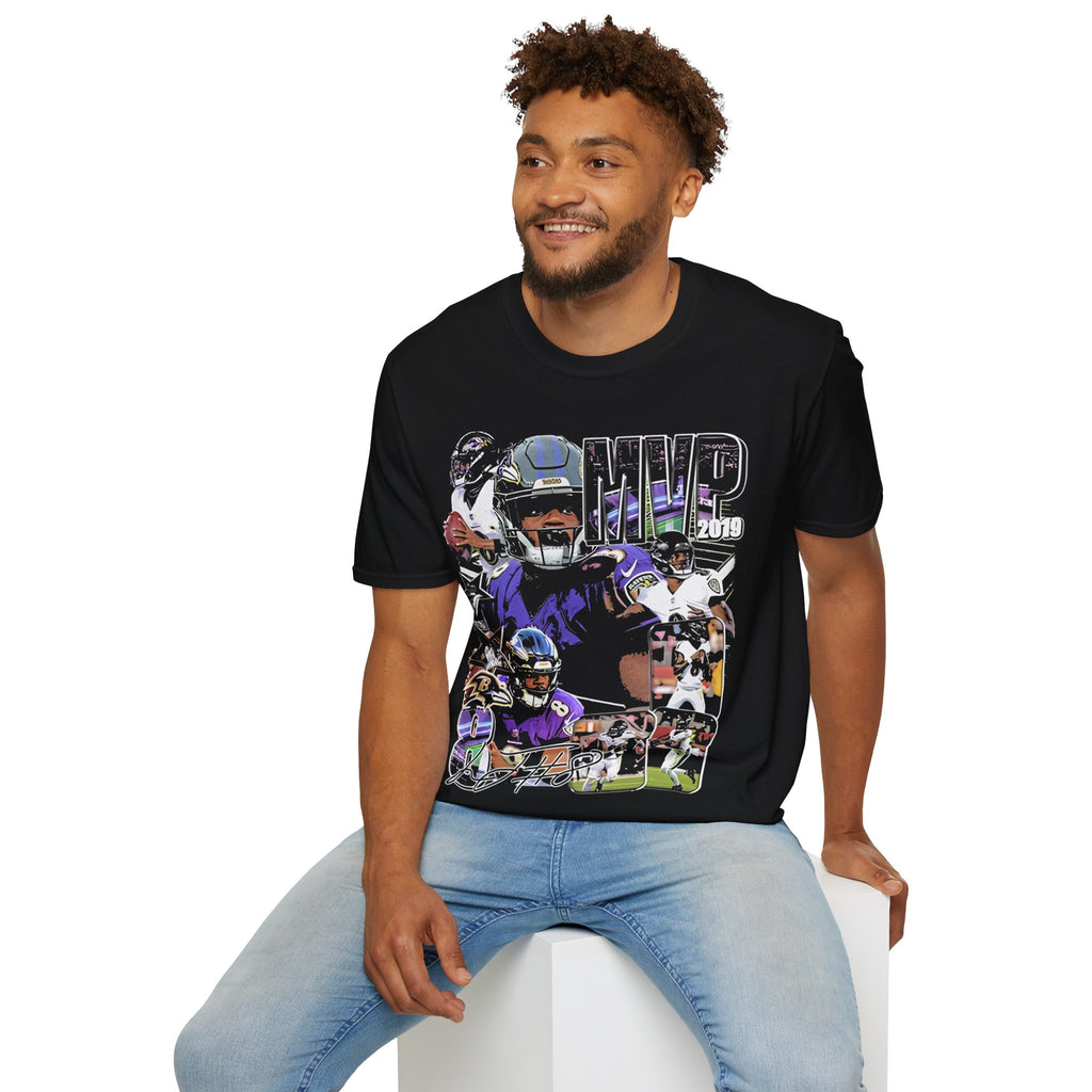 Vintage 90s Football Bootleg Style T-Shirt, LAMAR Retro Football Shirt Unisex Graphic Tee Shirt