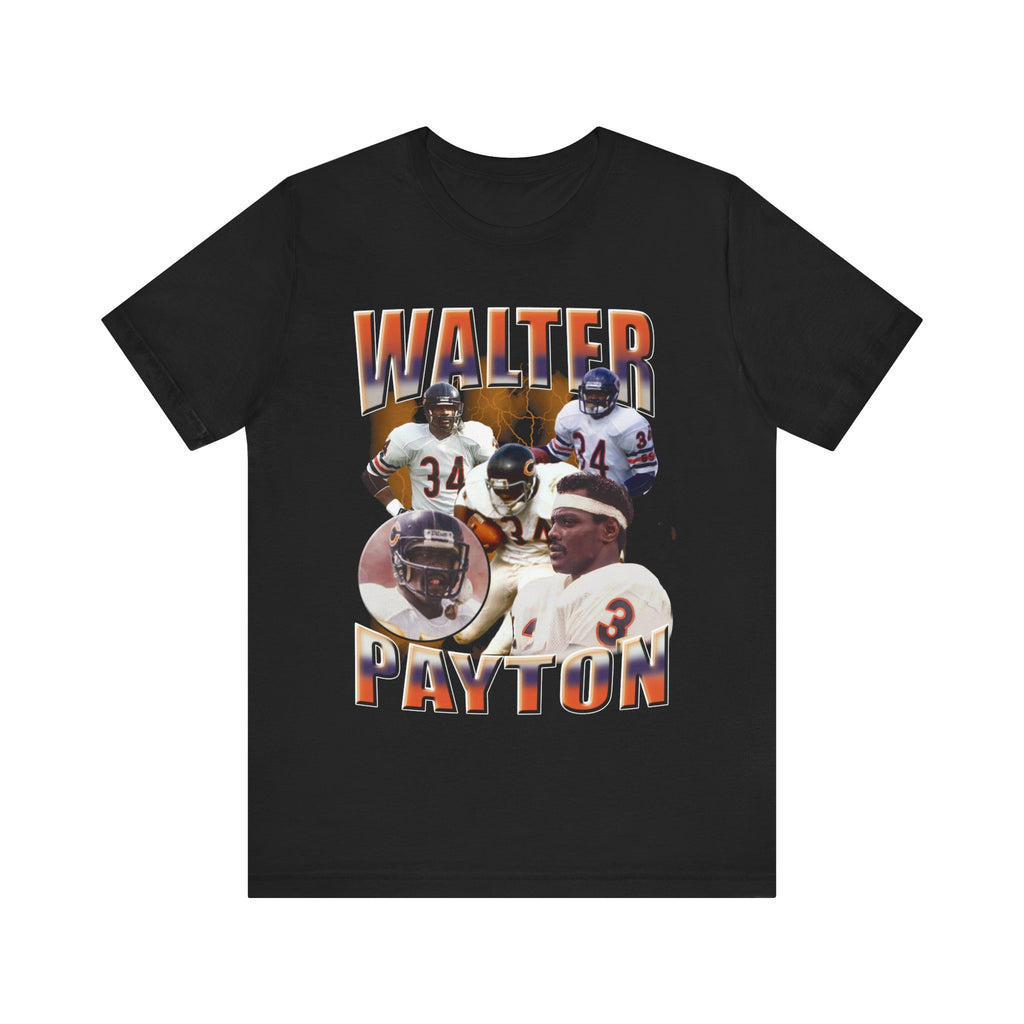 Vintage 90s Football Bootleg Style TShirt WALTER PAYTON 90s Unisex Graphic Tee