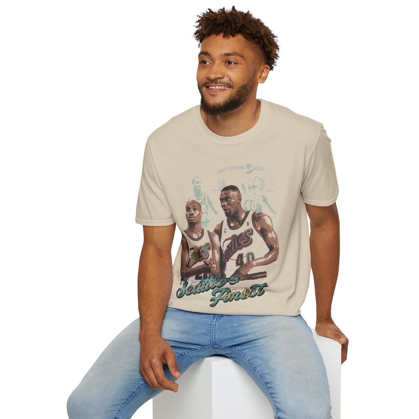 Vintage 90s Basketball Bootleg Style T-Shirt, SEATTLE FINEST Retro Basketball Shirt Unisex Graphic Tee