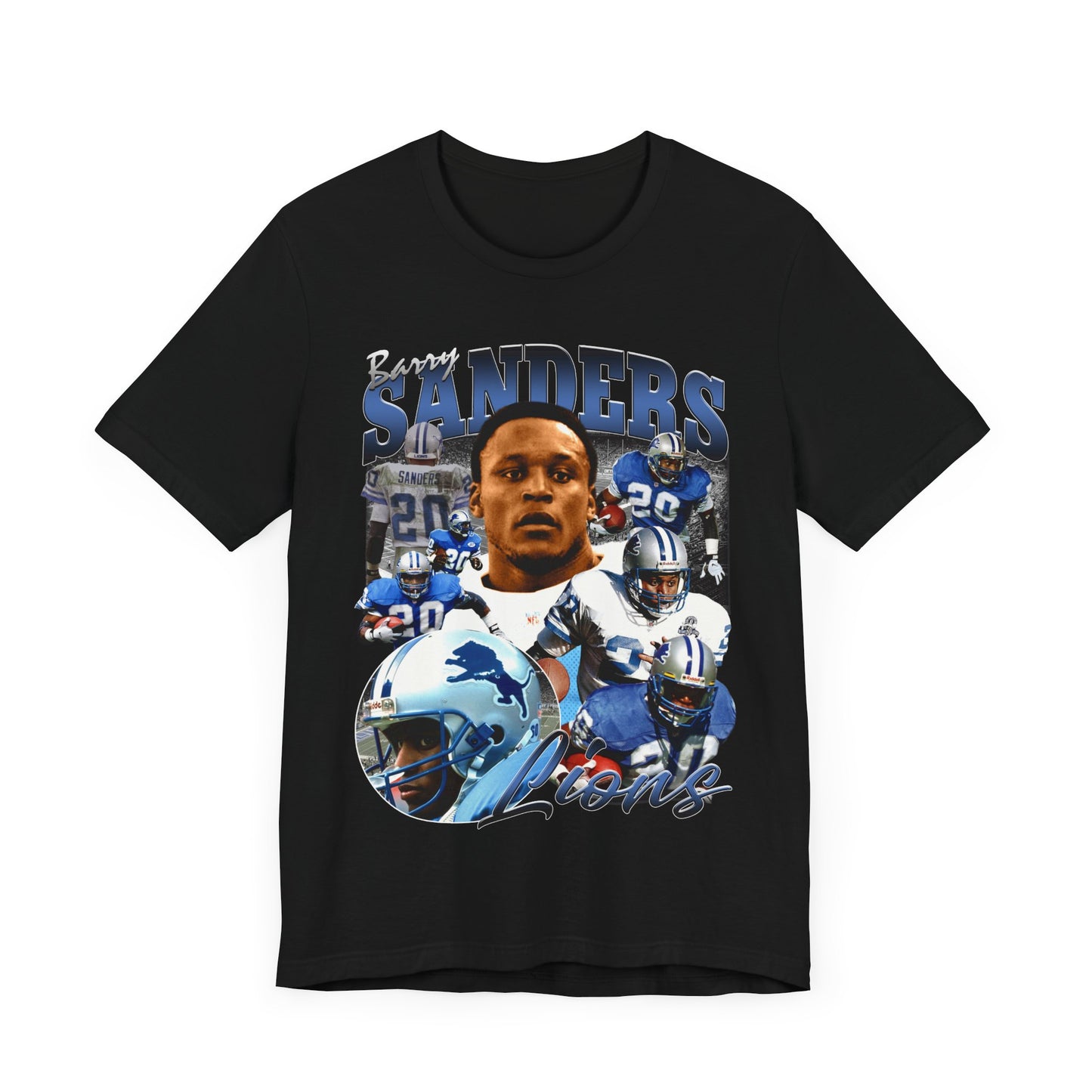 Vintage 90s Football Bootleg Style T-Shirt BARRY SANDERS Unisex Tee Shirt