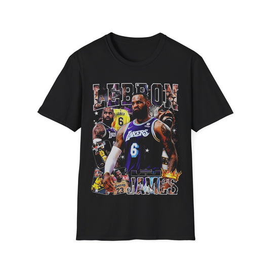 Vintage 90s Basketball Bootleg Style T-Shirt, LEBRON JAMES KING Retro Basketball Shirt Unisex Graphic Tee