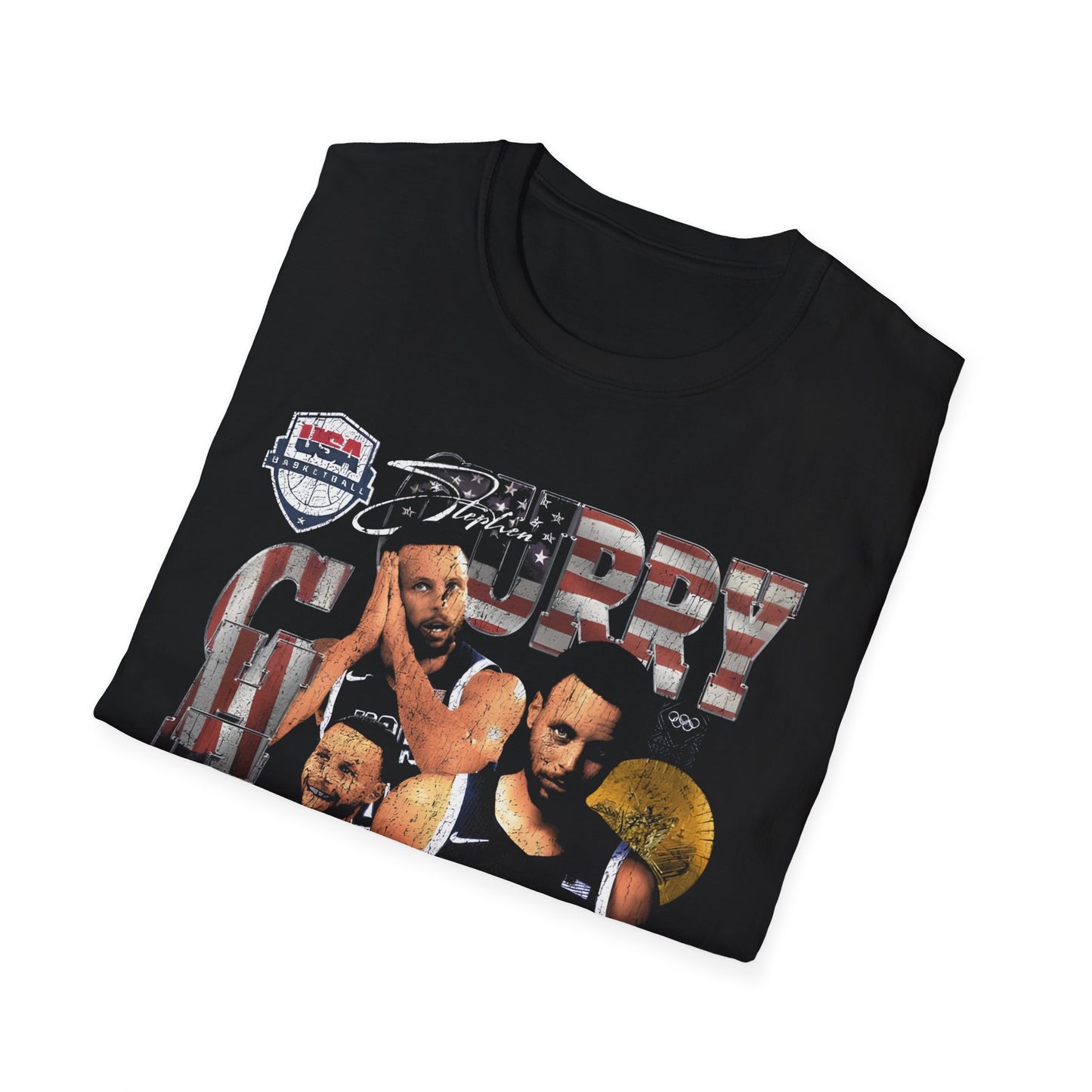 Vintage 90s Basketball Bootleg Style T-Shirt, STEPH CURRY USA 2024 Retro Basketball Shirt Unisex Graphic Tee