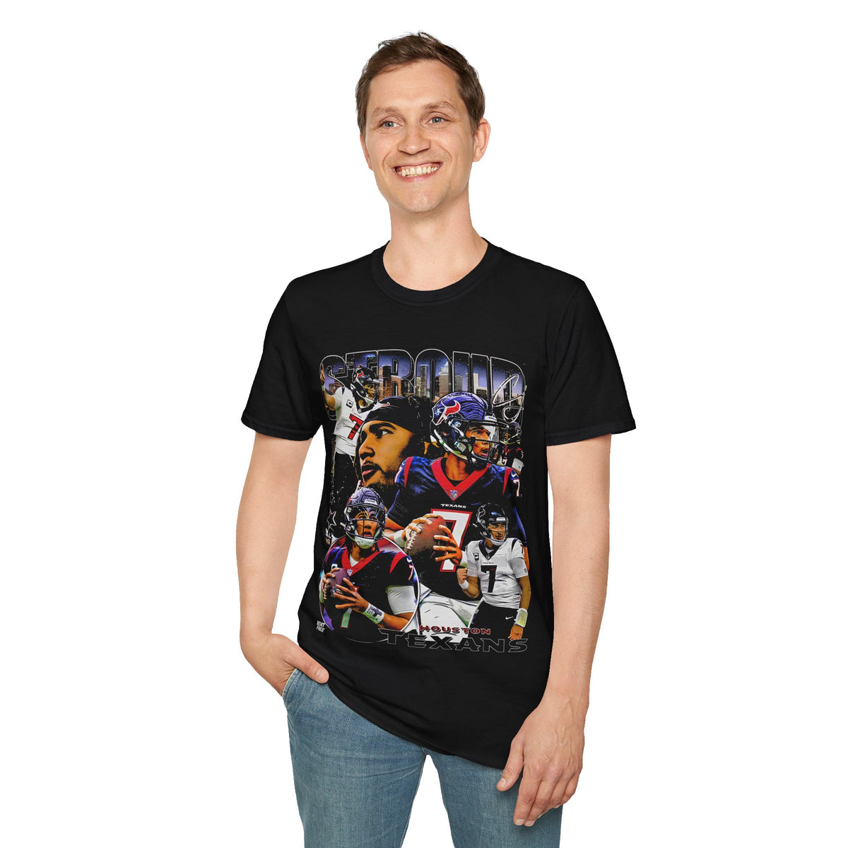 Vintage 90s Football Bootleg Style T-Shirt, CJ STROUD Retro Football Shirt Unisex Graphic Tee Shirt