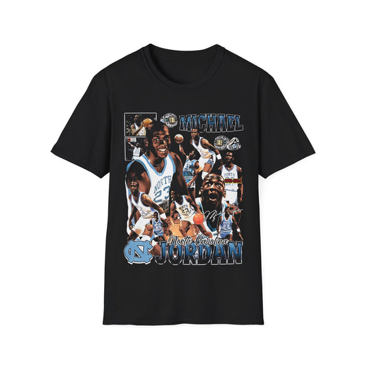 Vintage 90s Basketball Bootleg Style T-Shirt, MICHAEL JORDAN COLLEGE Retro Basketball Shirt Unisex Graphic Tee