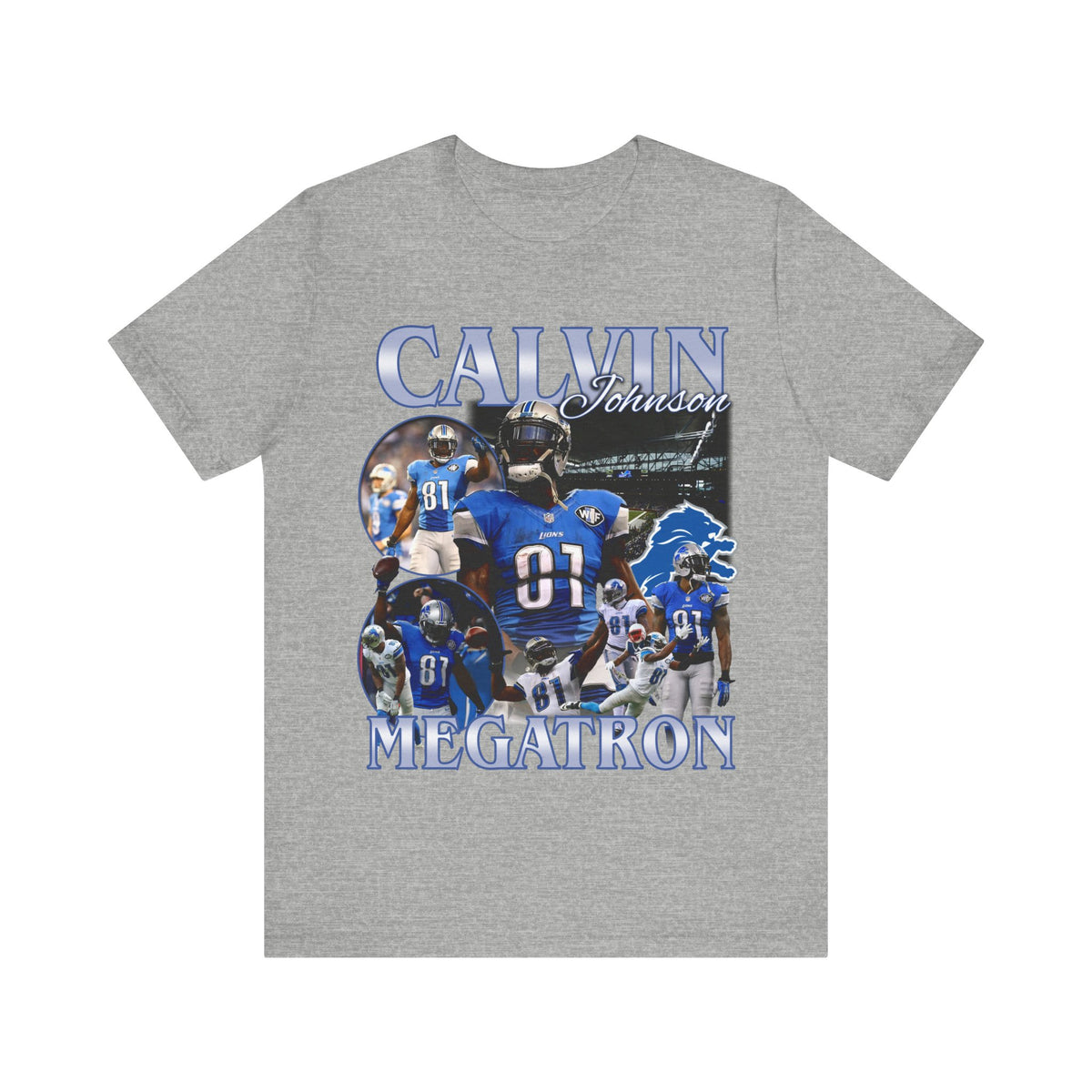 Vintage 90s Football Bootleg Style TShirt CALVIN JOHNSON Unisex Graphic Tee