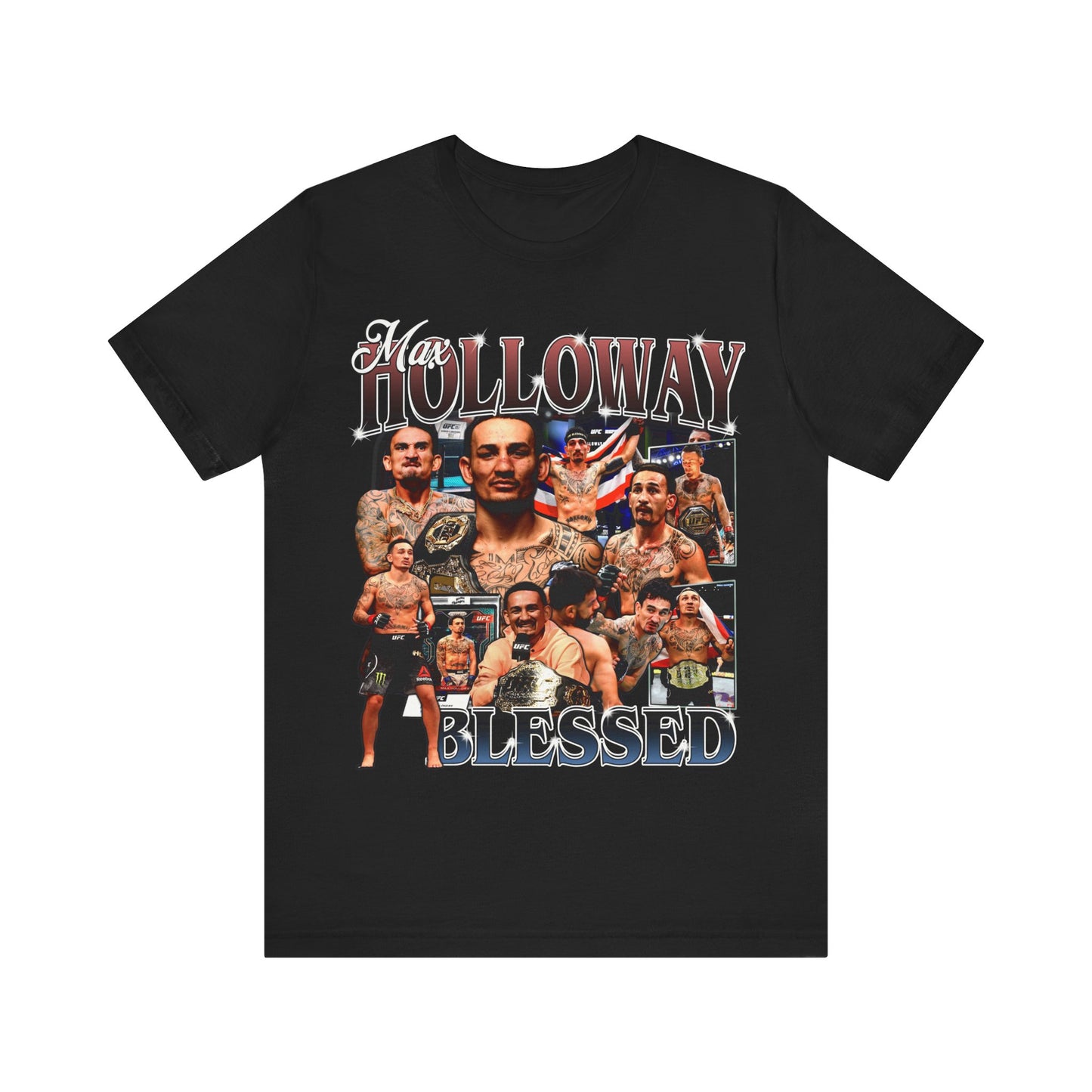 Vintage 90s Bootleg Style T-Shirt, Fighter MAX HOLLOWAY Unisex Graphic Tee Shirt