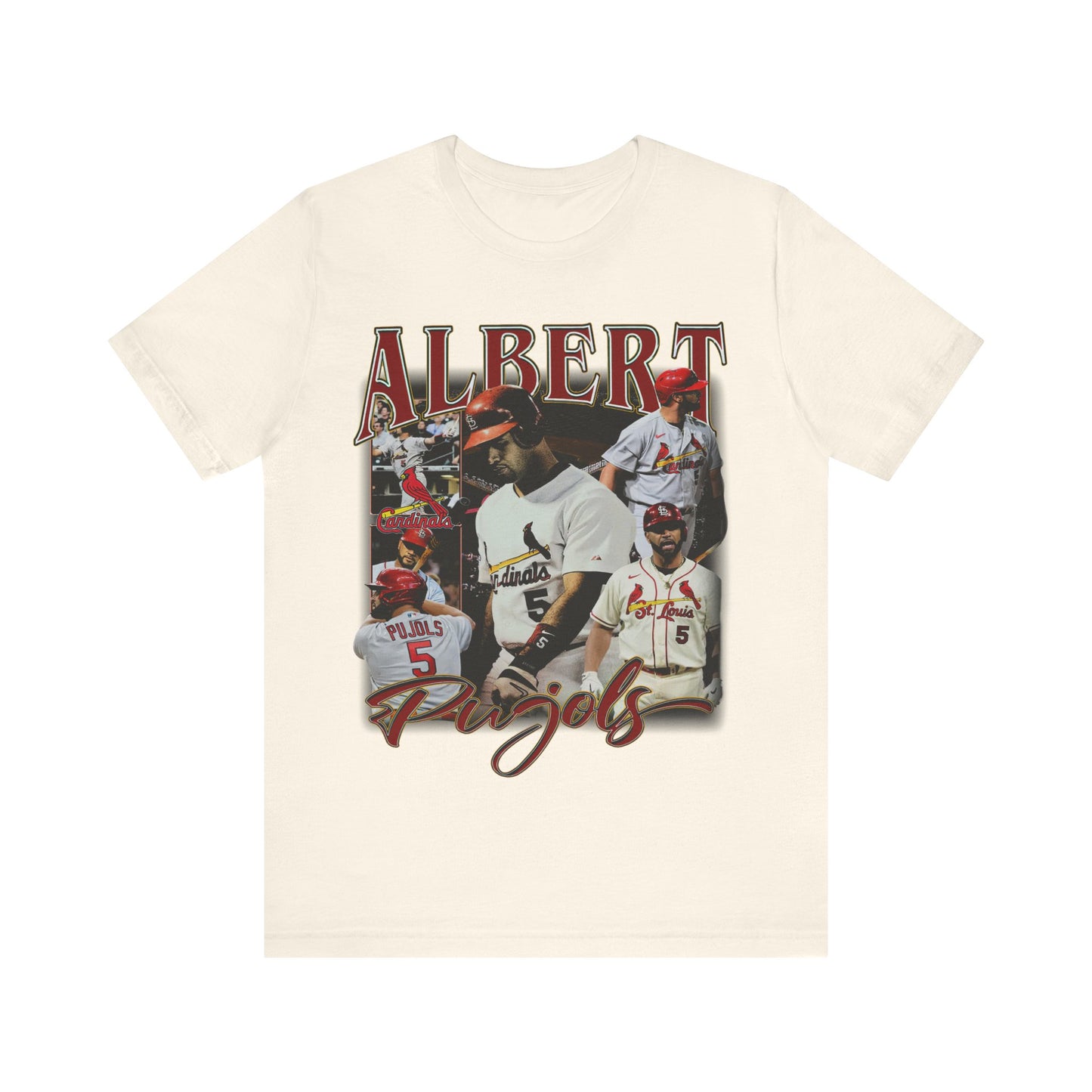 Vintage 90s Baseball Bootleg Style T-Shirt ALBERT PUJOLS Unisex Graphic Tee