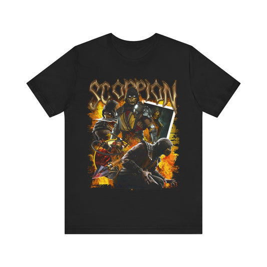 Vintage 90s Fighter Bootleg Style T-Shirt SCORPION Unisex Graphic Tee Shirt