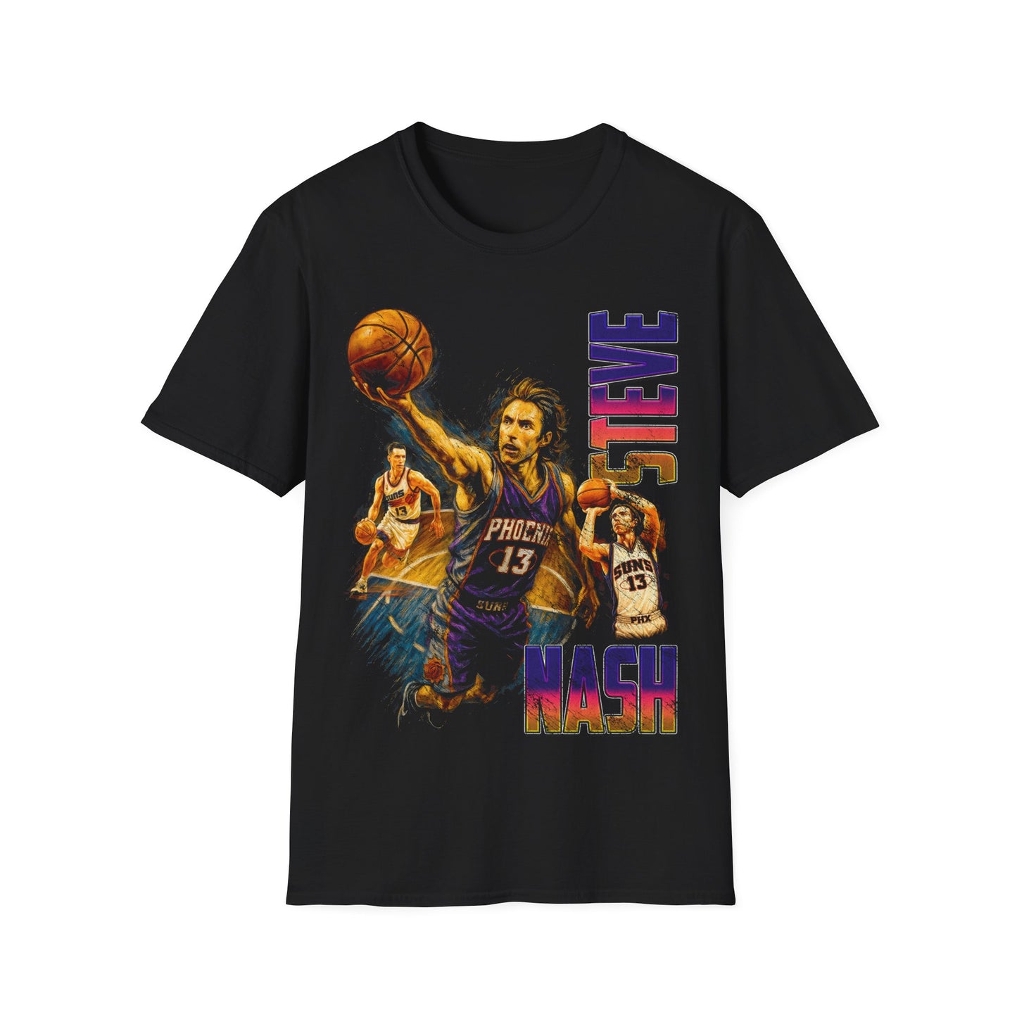 Vintage 90s Basketball Bootleg Style T-Shirt, NASH Retro Basketball Shirt Unisex Graphic Tee