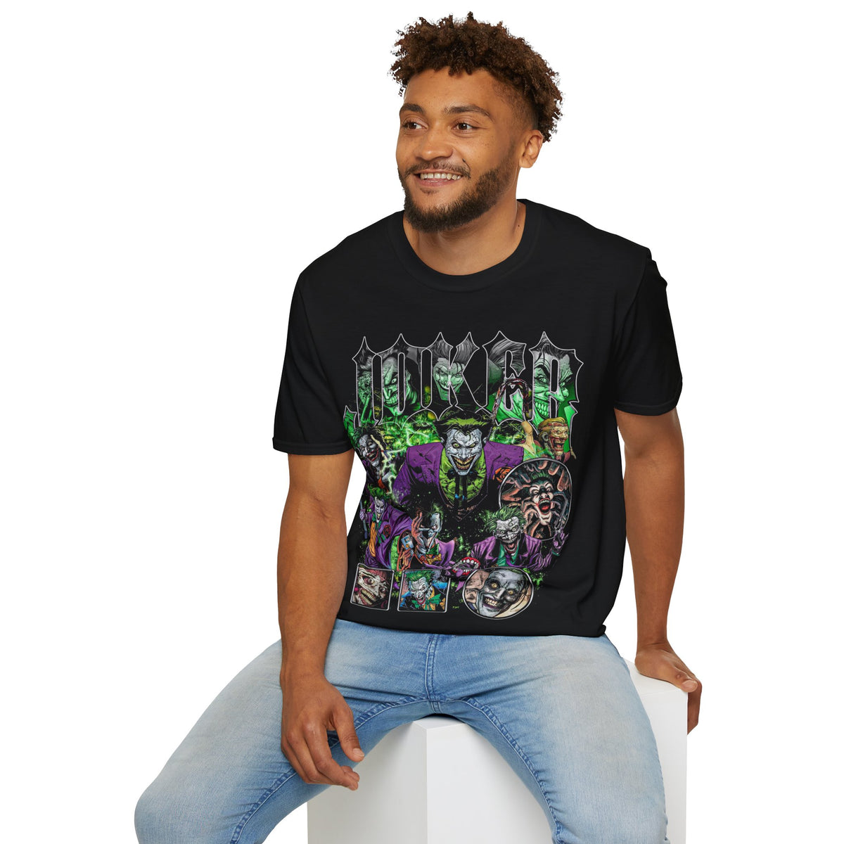 Vintage 90s Superheroes Bootleg Style T-Shirt, JOKER Retro Superheroes Shirt Unisex Graphic Tee