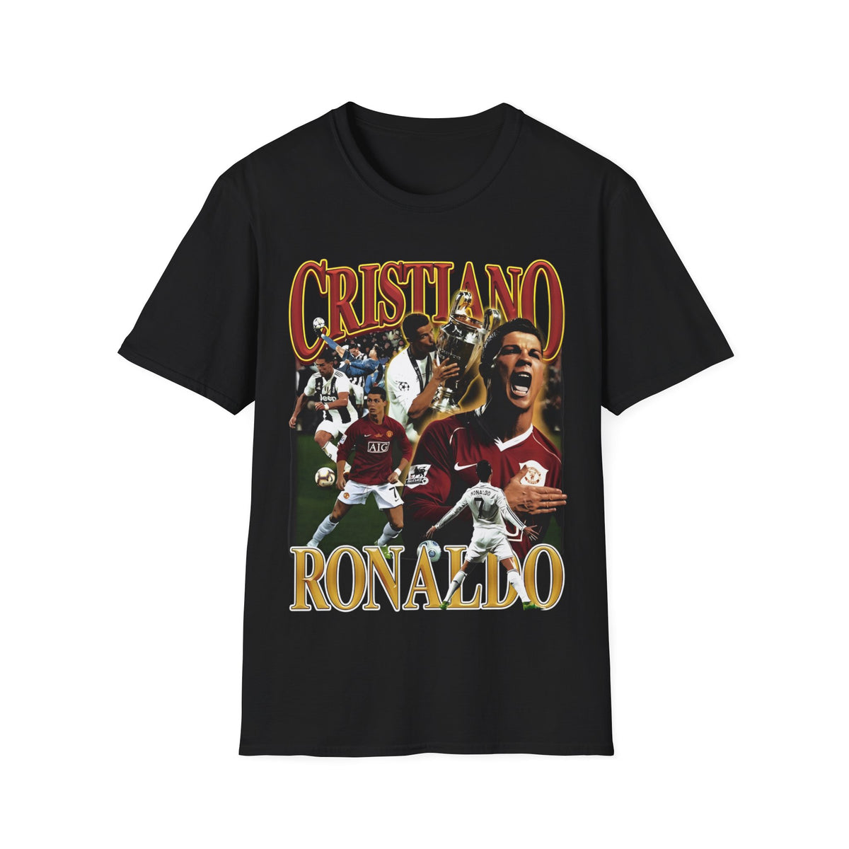Vintage 90s Soccer Bootleg Style T-Shirt, CRISTIANO RONALDO Graphic Tee, Retro Soccer Shirt Unisex Graphic Tee