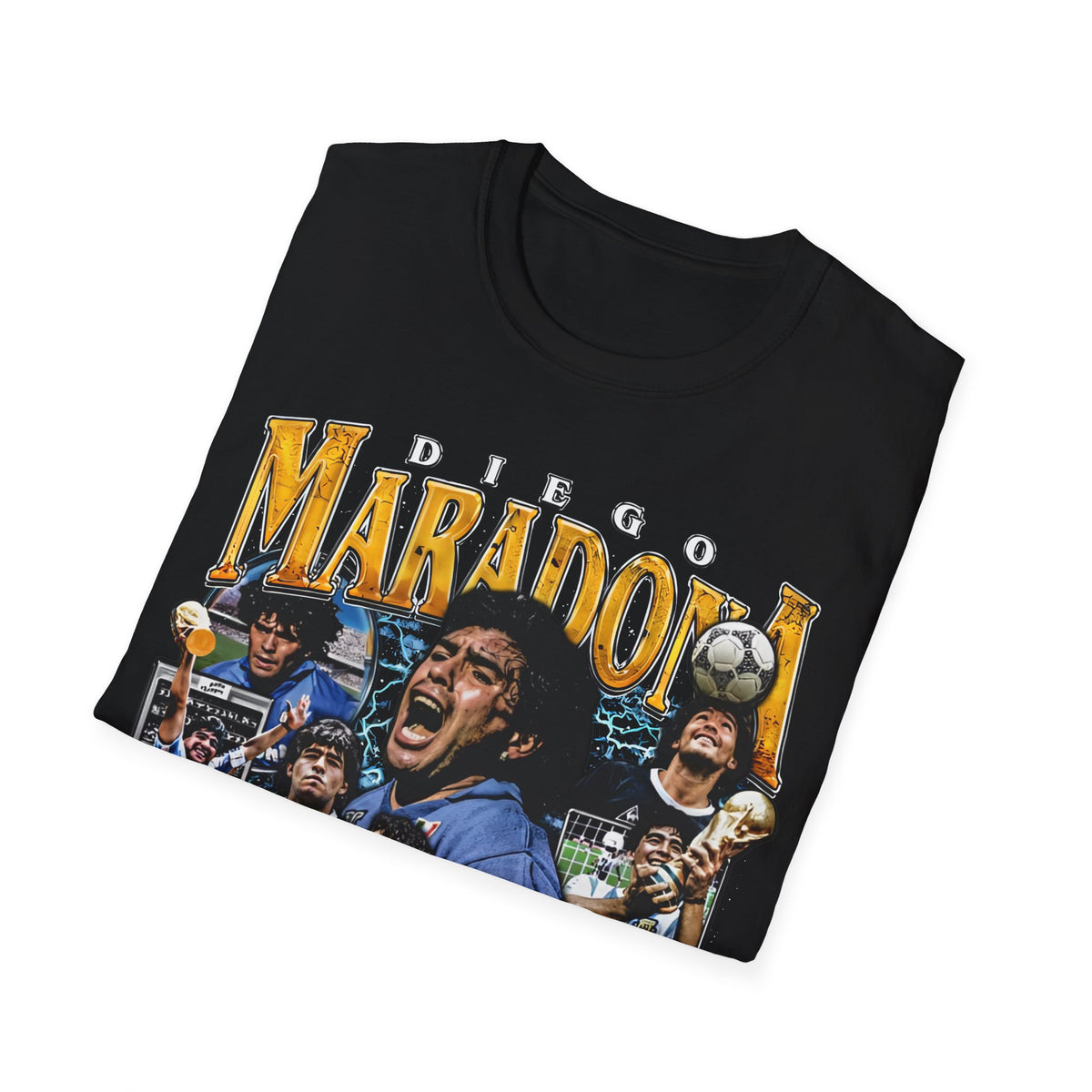 Vintage 90s Soccer Bootleg Style T-Shirt, DIEGO MARADONA Graphic Tee, Retro Soccer Shirt Unisex Graphic Tee