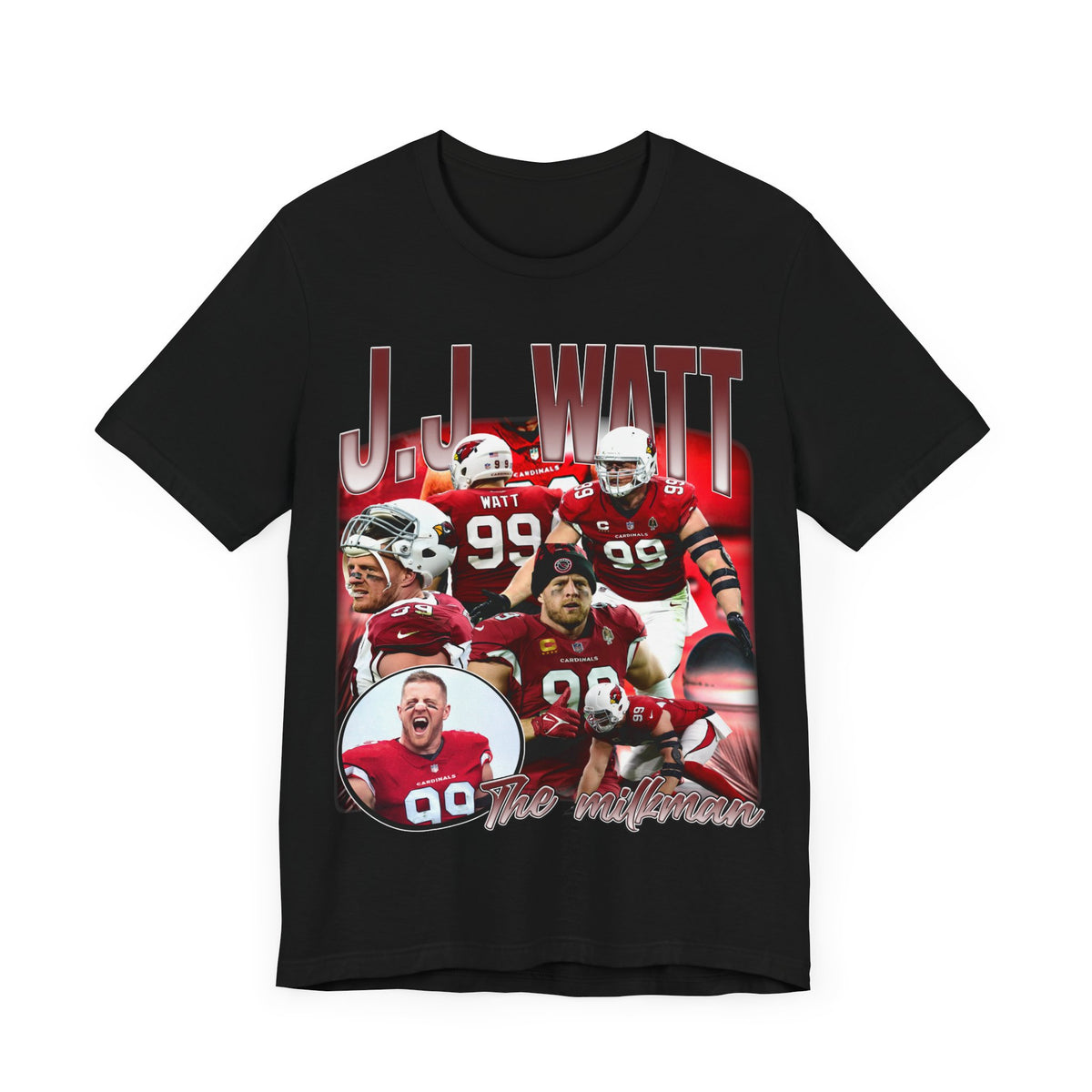 Vintage 90s Football Bootleg Style T-Shirt JJ WATT ARIZONA Unisex Graphic Tee