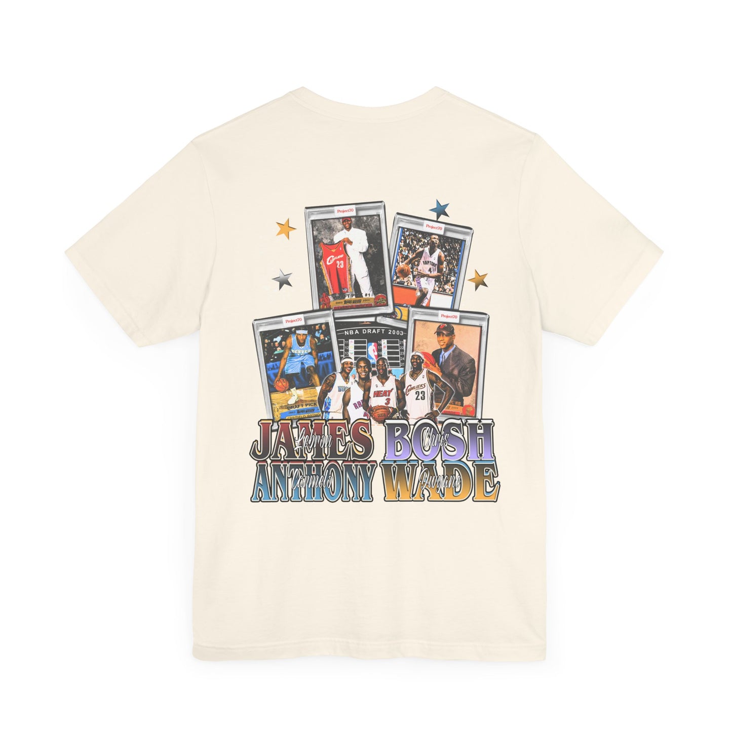 Vintage 90s Basketball Bootleg Style T-Shirt, 2003 DRAFT Unisex Tee Dual Sided