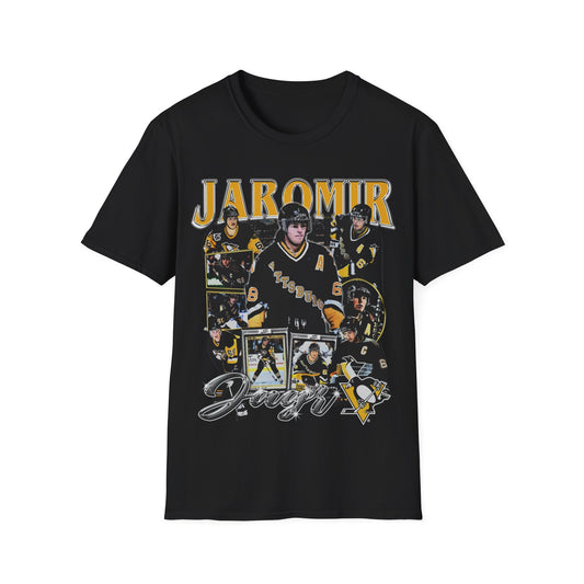Vintage 90s Hockey Bootleg Style T-Shirt, JAROMIR JAGR Graphic Tee, Retro Hockey Shirt Unisex Graphic Tee