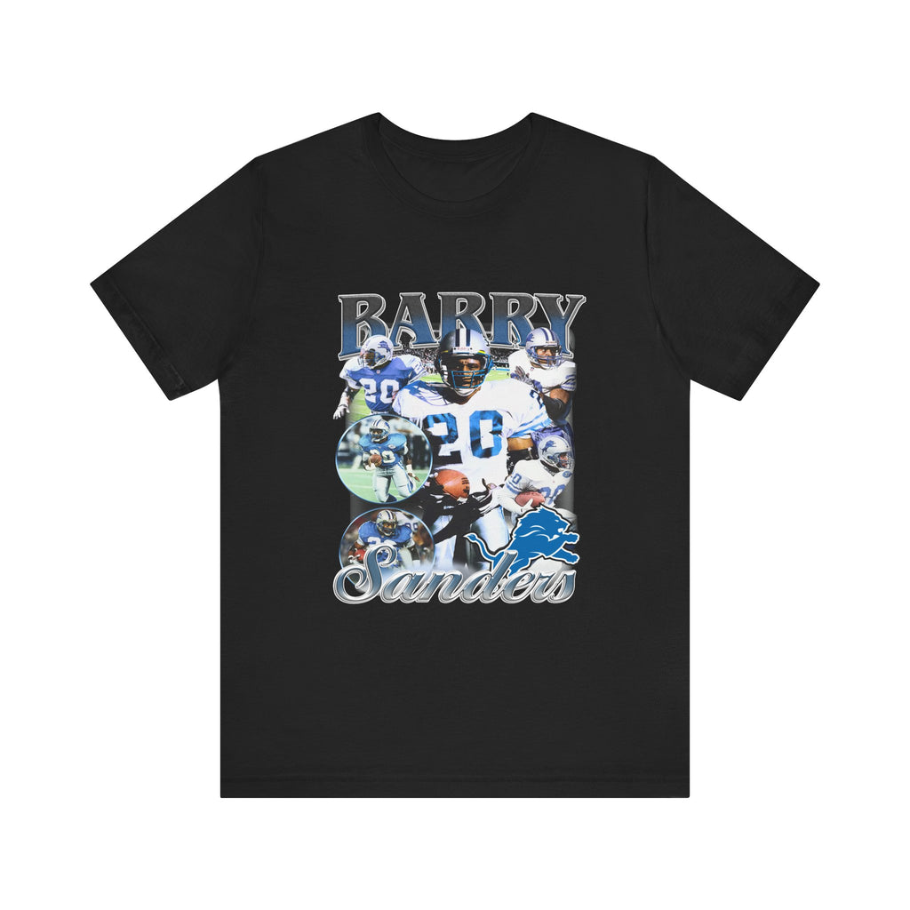 Vintage 90s Football Bootleg Style T-Shirt, BARRY SANDERS Unisex Tee Shirt