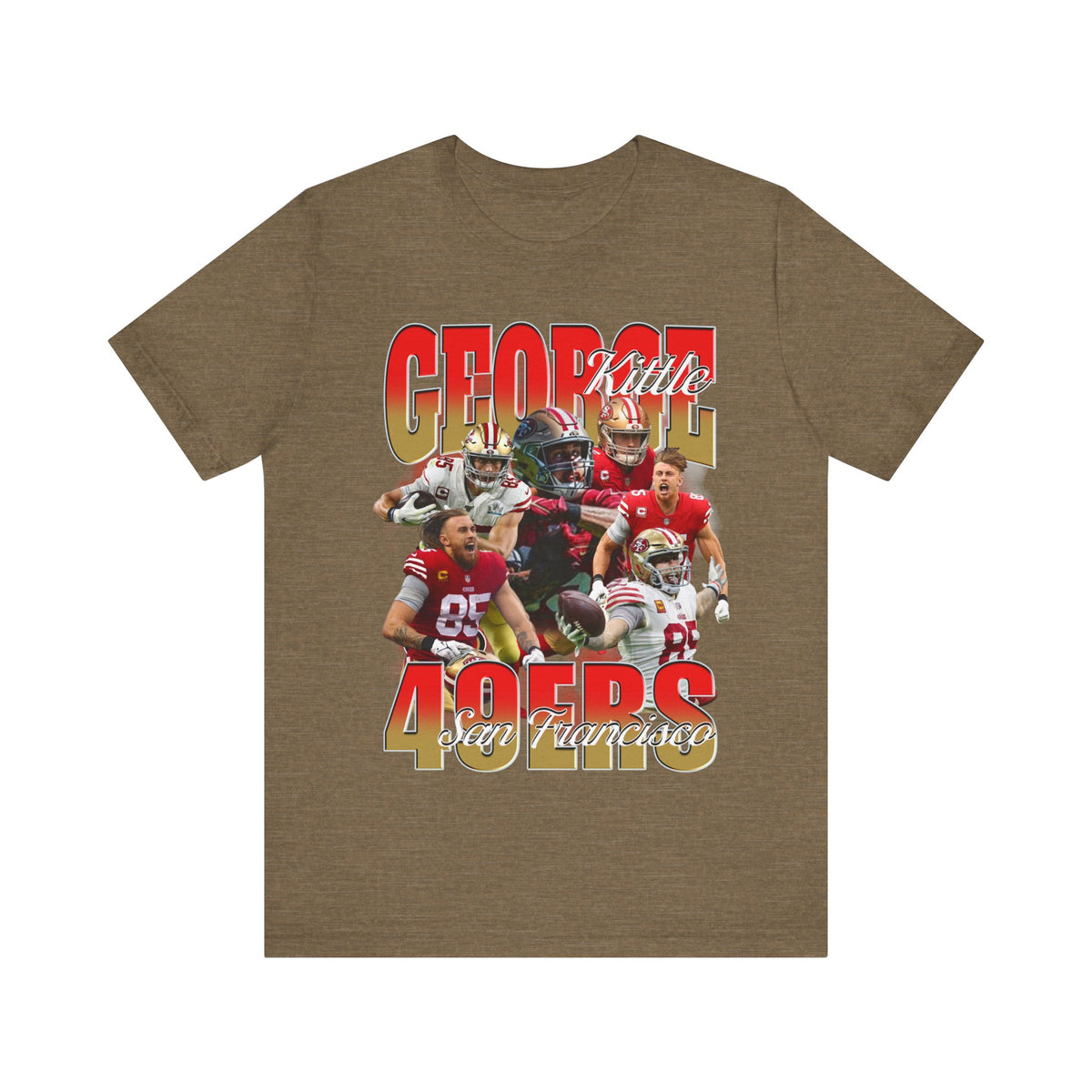 Vintage 90s Football Bootleg Style TShirt GEORGE KITTLE Unisex Graphic Tee Shirt