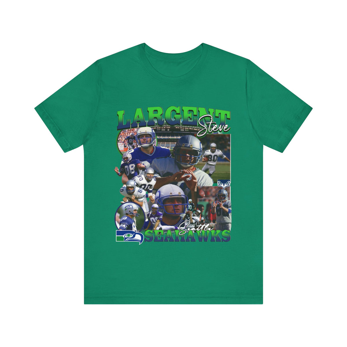 Vintage 90s Football Bootleg Style TShirt STEVE LARGENT Unisex Graphic Tee Shirt