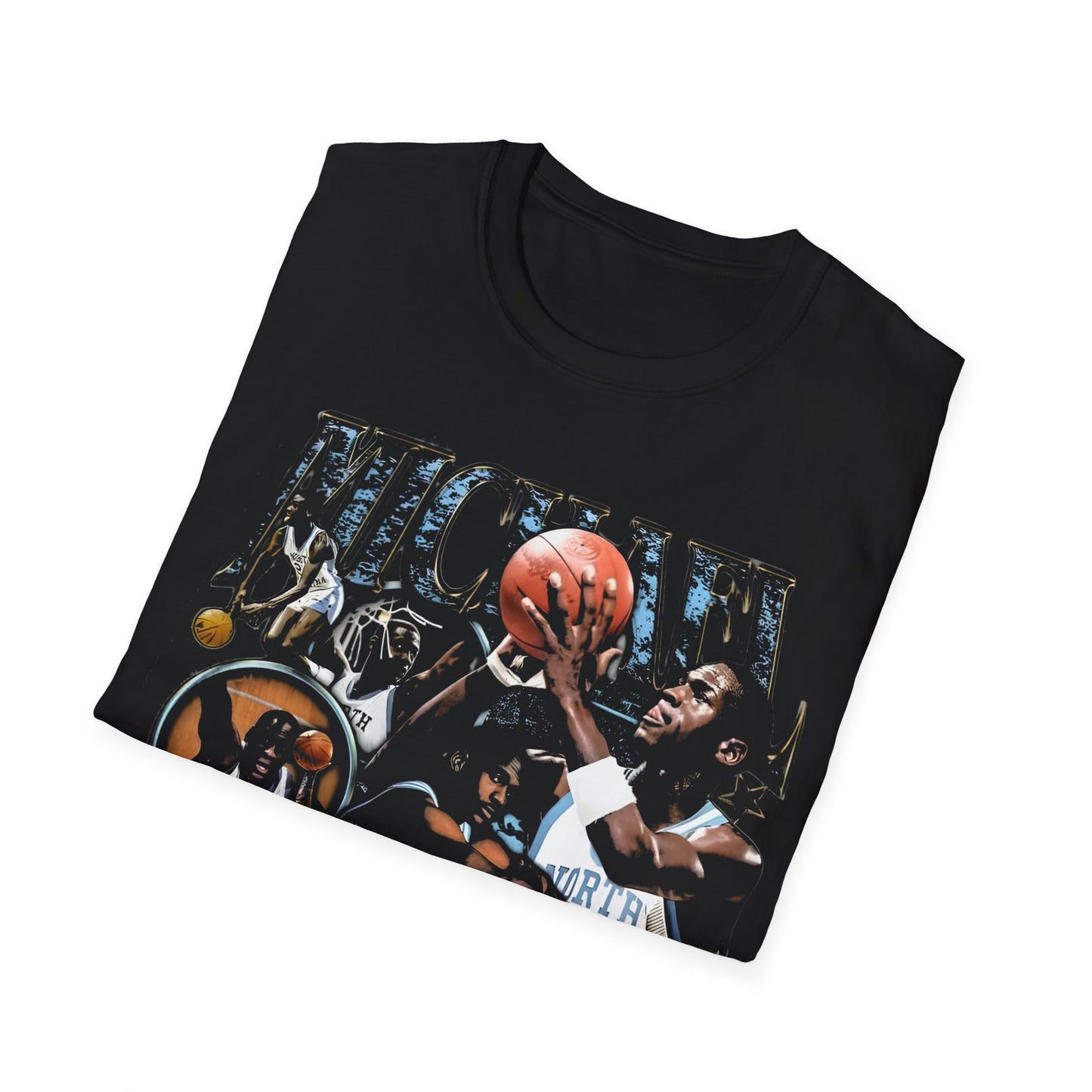 Vintage 90s Basketball Bootleg Style T-Shirt, MICHAEL JORDAN COLLEGE Retro Basketball Shirt Unisex Graphic T SHIRT