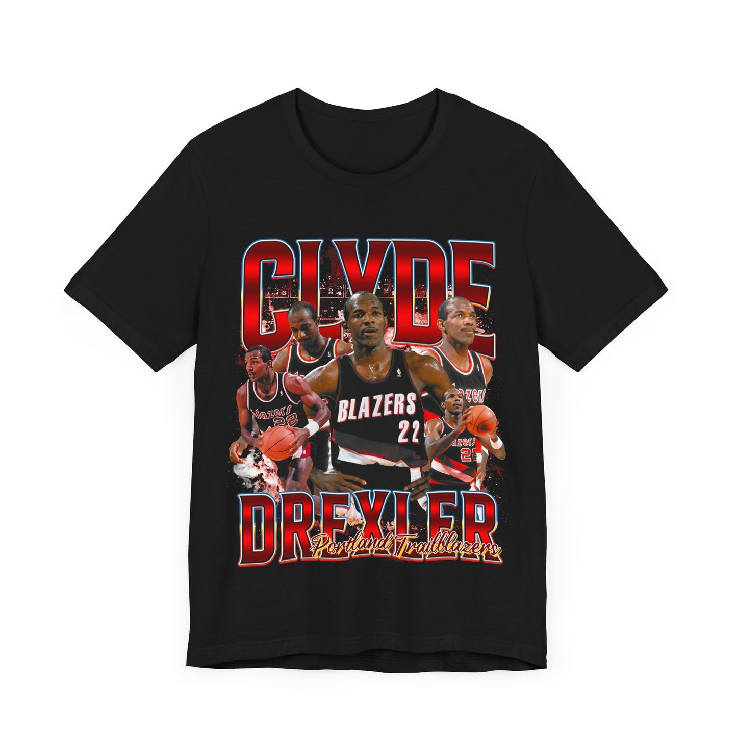 Vintage 90s Basketball Bootleg Style T-Shirt CLYDE DREXLER Unisex Graphic Tee