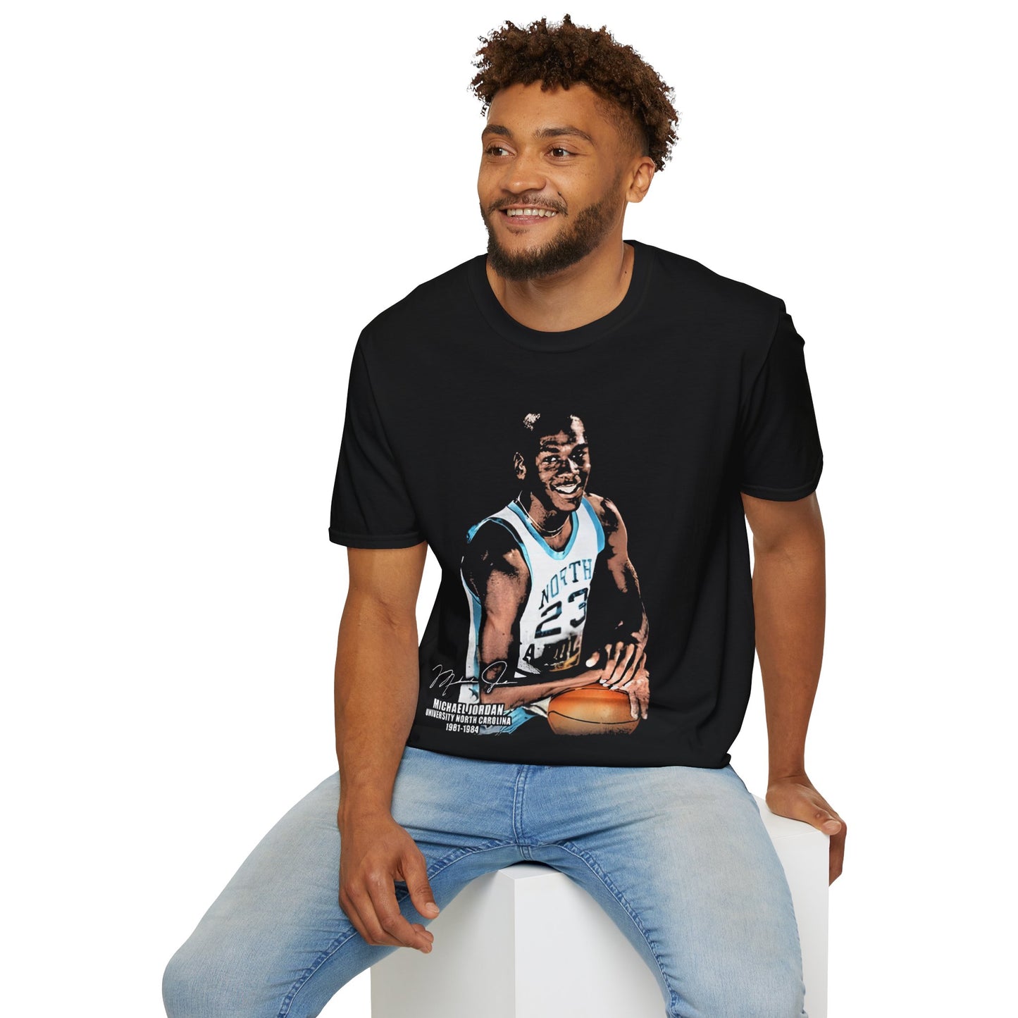 Vintage 90s Basketball Bootleg Style T-Shirt, MICHAEL JORDAN COLLEGE Retro Basketball Shirt Unisex Graphic Tee